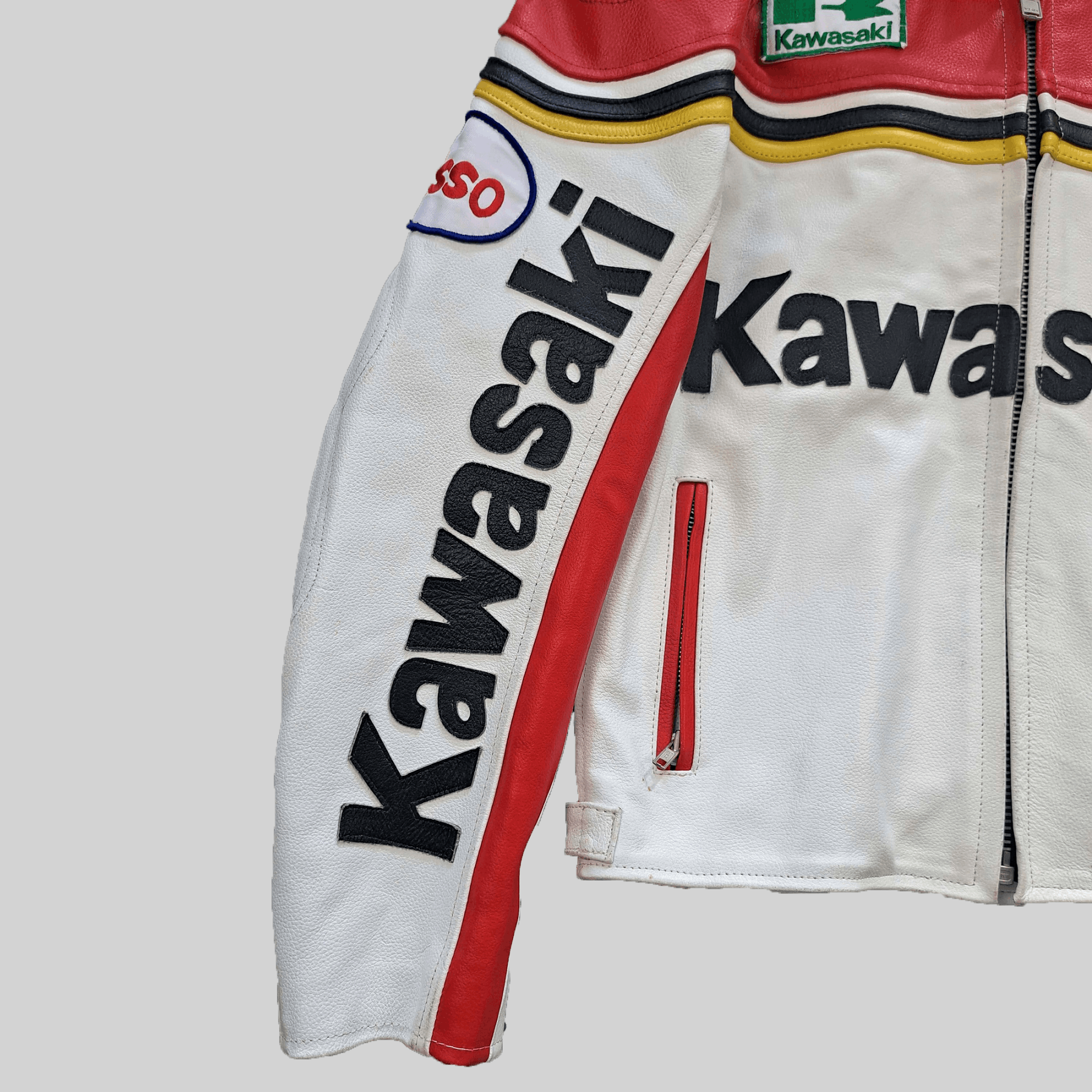 Other 🔥Kawasaki LEATHER JACKET RARE Motorcycle STREETWEAR jacket Size US M / EU 48-50 / 2 - 4 Thumbnail