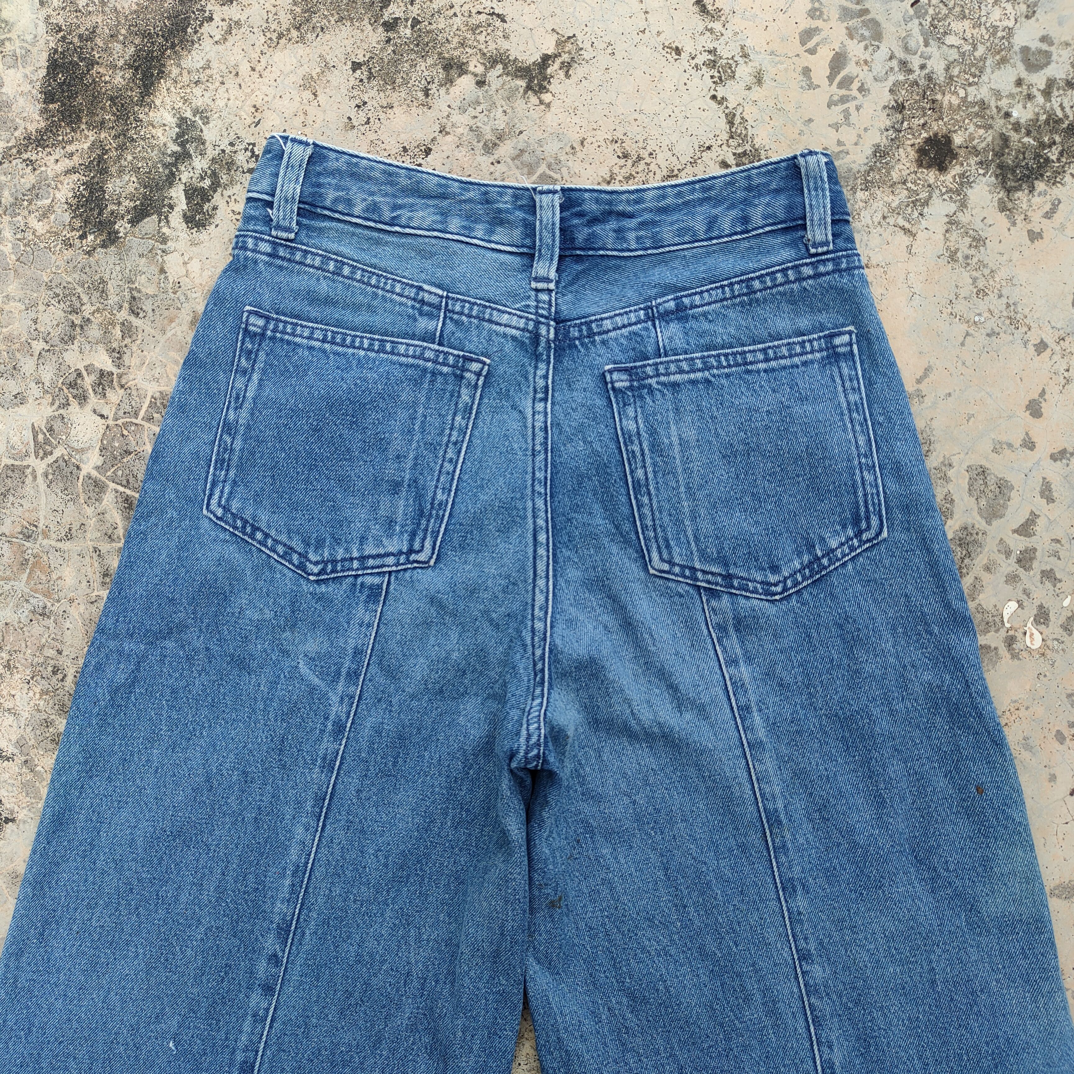 Japanese Brand VINTAGE JAPANESE GU FLARE RIPPED JEAN DENIM PANTS Size US 26 / EU 42 - 8 Thumbnail