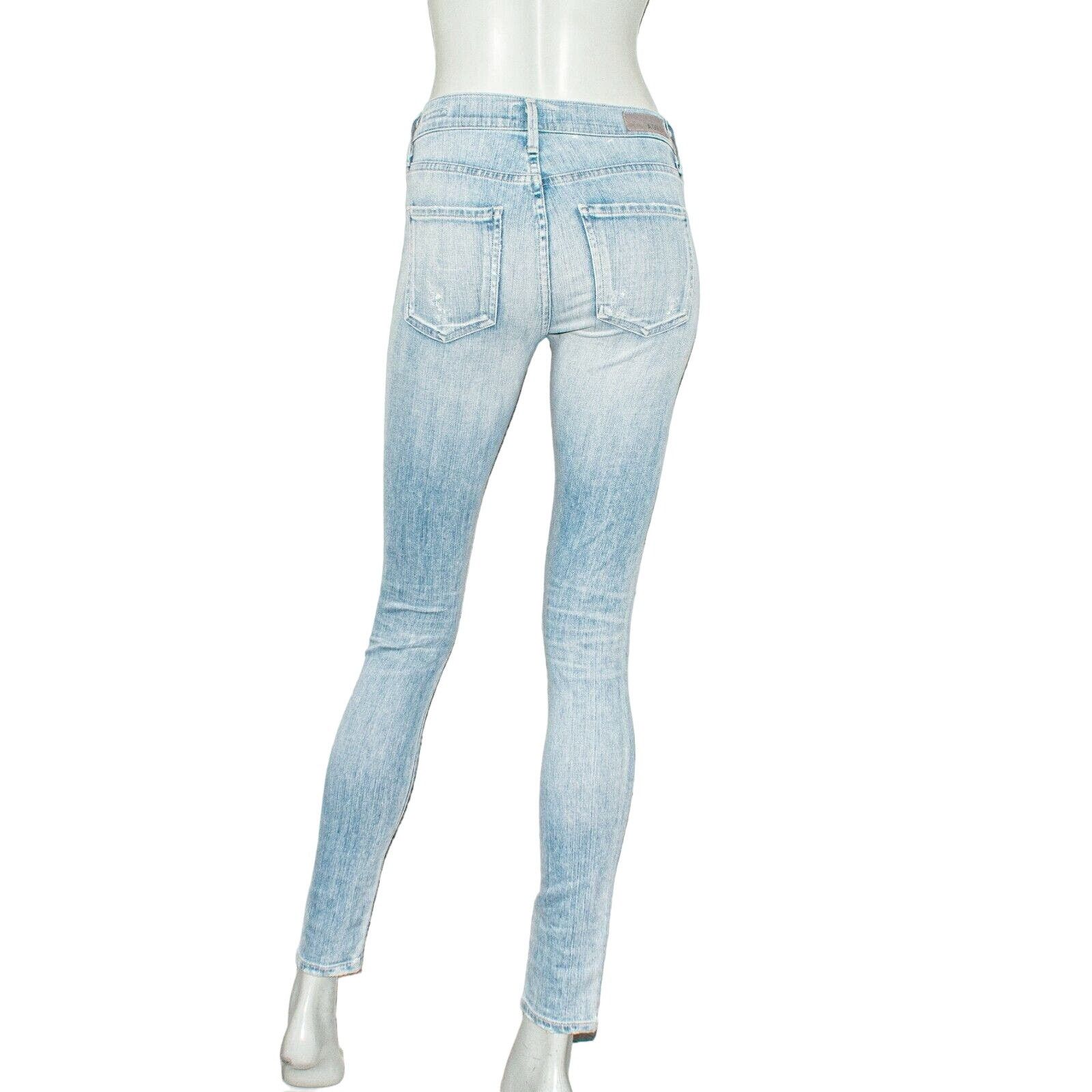 Agolde AGOLDE Sophie Skinny Denim Jeans light wash Rip distressed Size 24" / US 00 / IT 34 - 2 Thumbnail