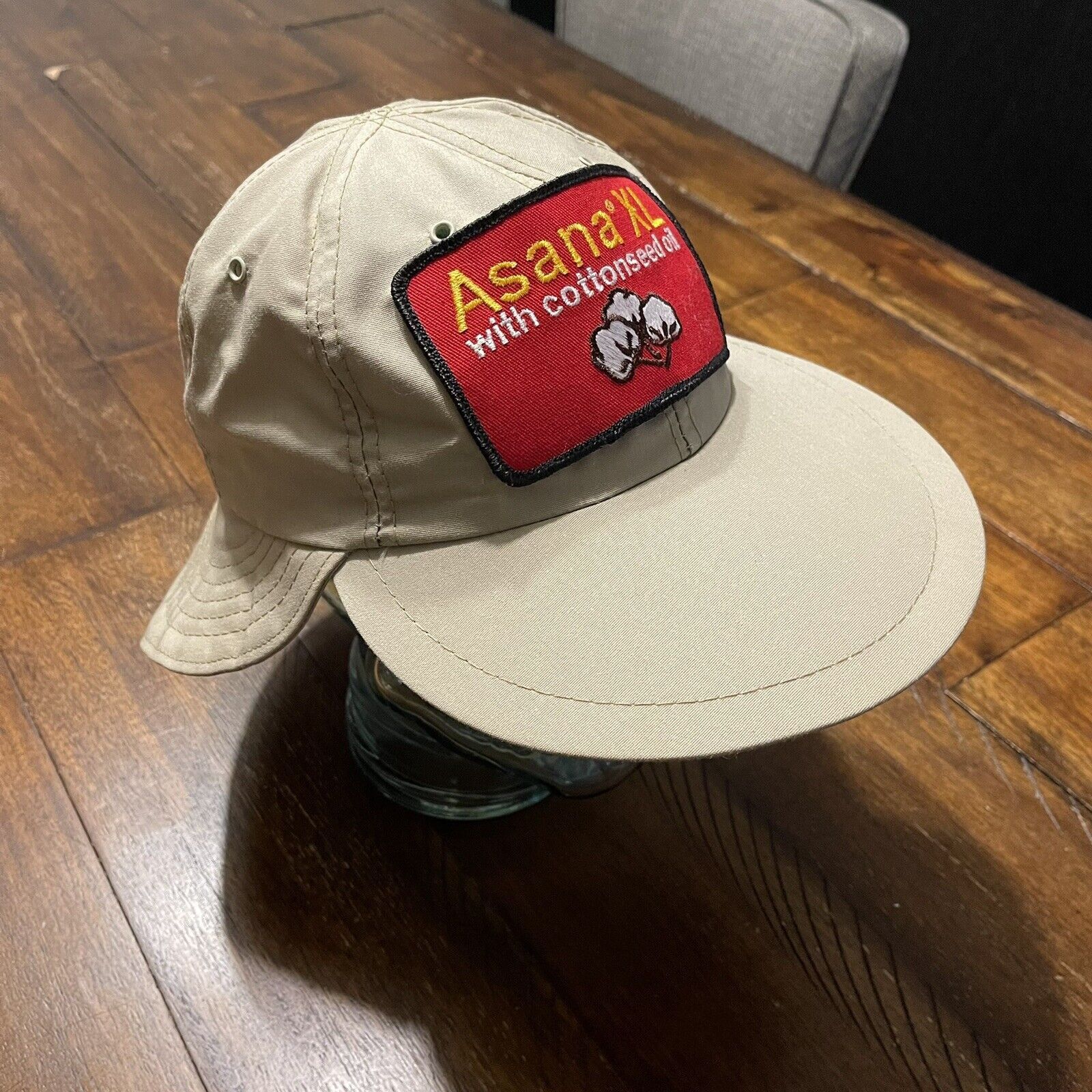 Vintage Vtg Asana XL Cottonseed Oil Patch Hat Products Farmer USA M Size ONE SIZE - 3 Thumbnail