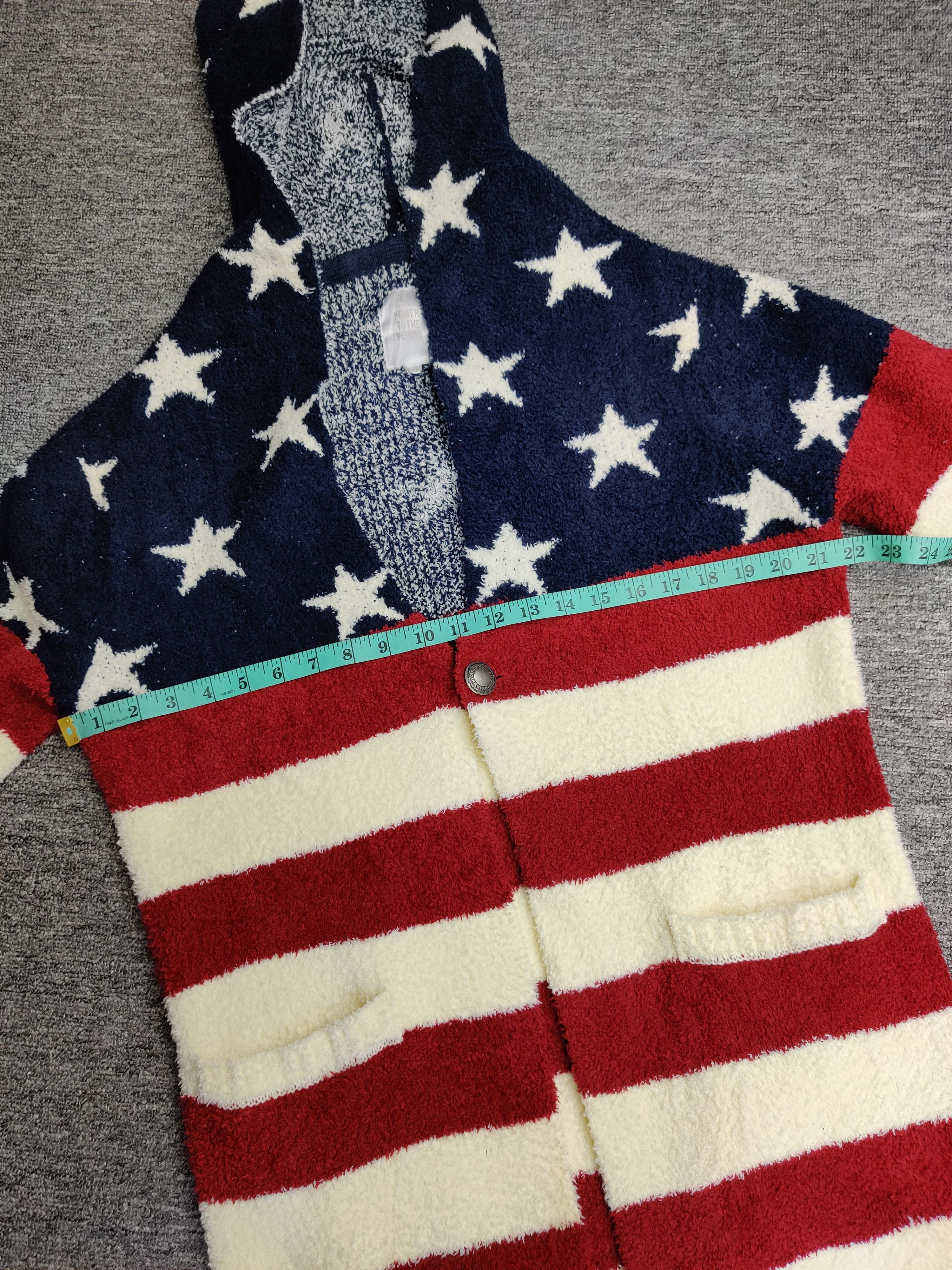Japanese Brand Power Of The People USA Flag Cardigan Button Ups Size US M / EU 48-50 / 2 - 11 Thumbnail