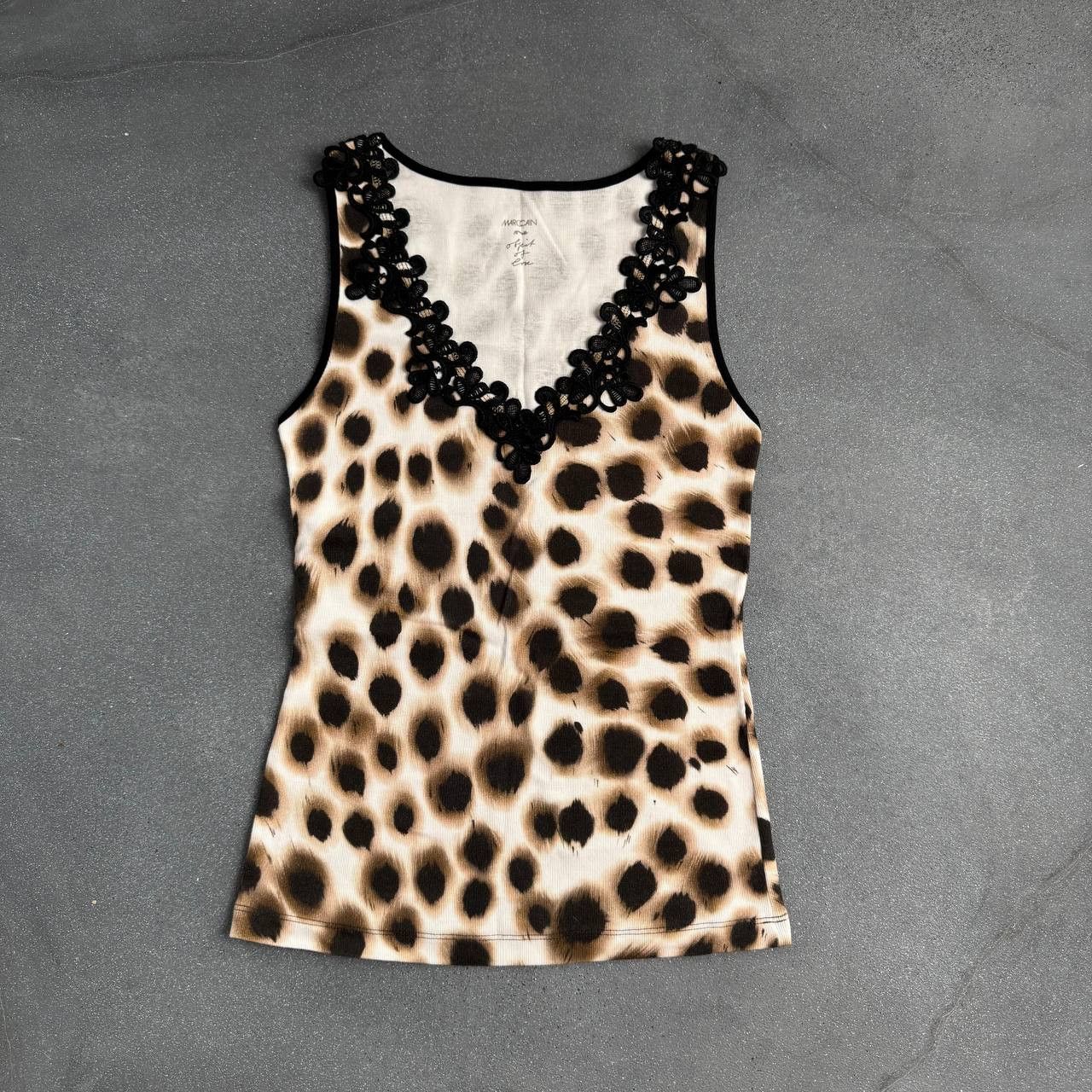 Japanese Brand × Vintage Marc Cain Vintage Leopard Sexy Tank Top Size S / US 4 / IT 40 - 1 Thumbnail