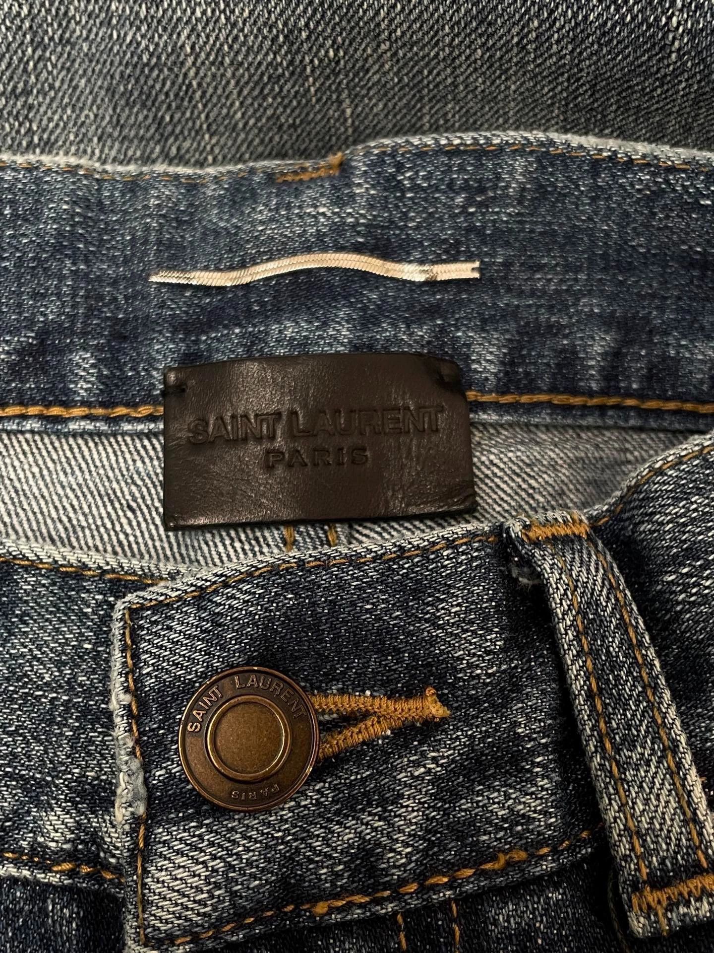 Saint Laurent Paris Saint Laurent D02 Straight Jeans 31 (New with Tags) Size US 31 - 3 Thumbnail