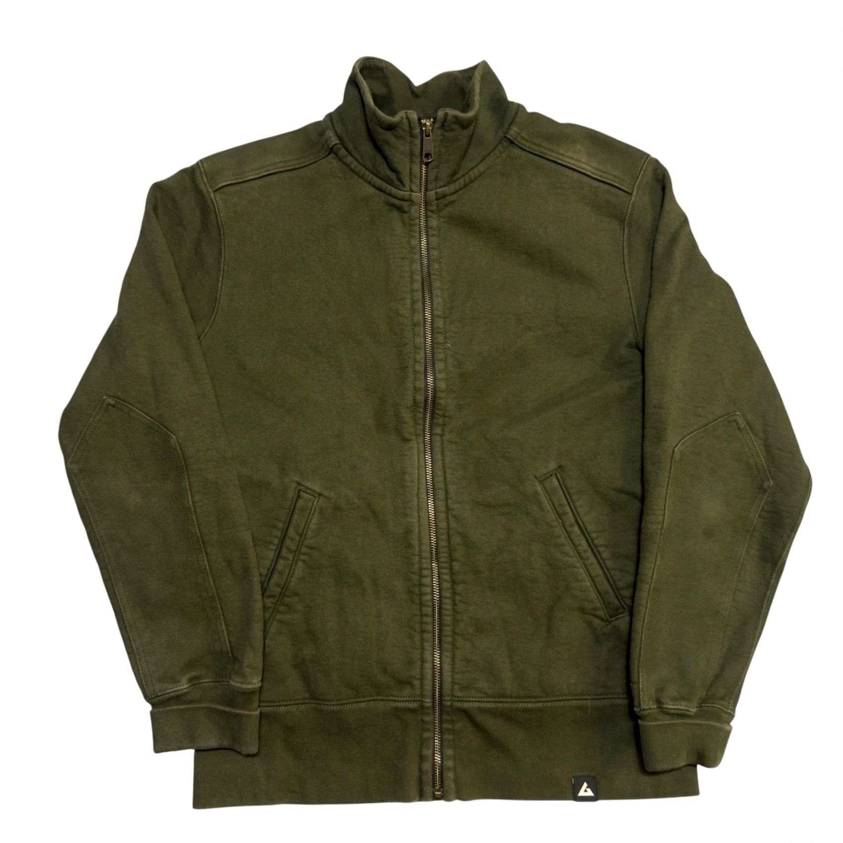 Vintage American Giant Sweatshirt Mens M Green Full Zip Mock Neck Heavyweight Fleece Pocket Zipper Logo Size US M / EU 48-50 / 2 - 2 Thumbnail