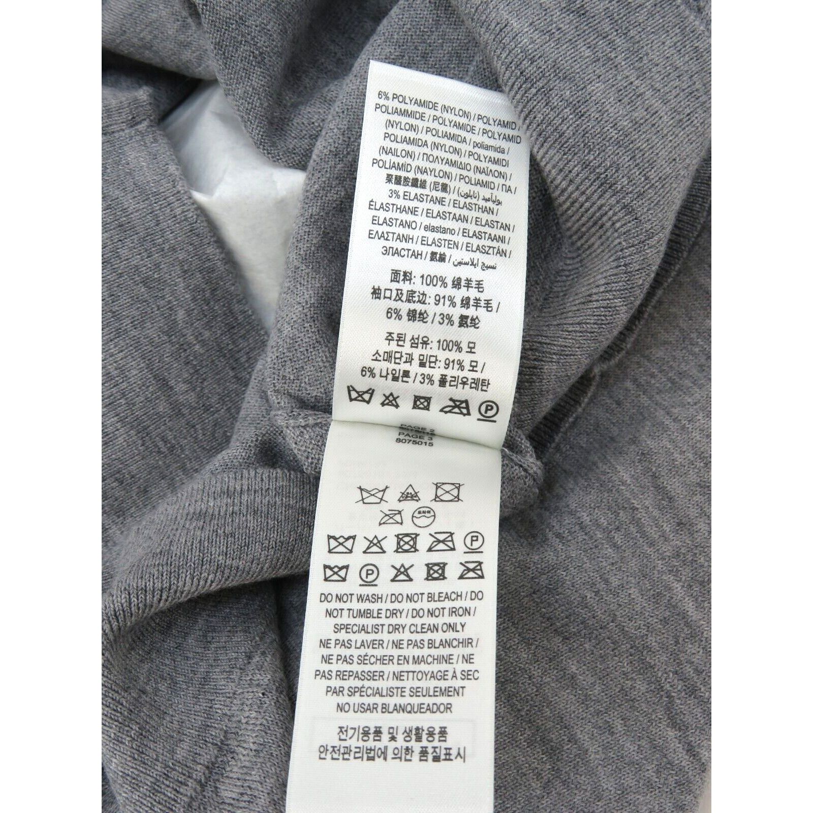 Burberry BEMPTON GRAY WOOL ELBOW CHECK PATCHES PULLOVER SWEATER L Size L / US 10 / IT 46 - 11 Thumbnail