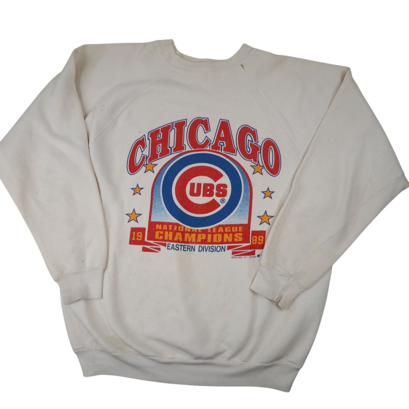 MLB × Vintage VTG 1989 Chicago Cubs National Champions Graphic Sweatshirt Size US M / EU 48-50 / 2 - 1 Thumbnail