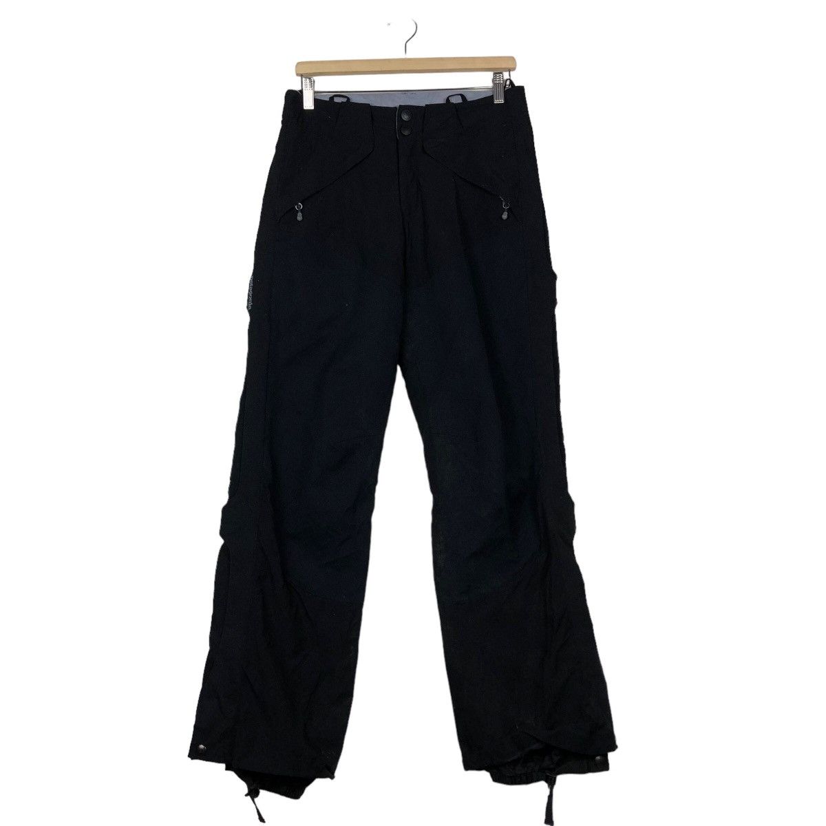 Japanese Brand 🔥Rich Black Cargo Pants Ski Multi Pocket Patagonia Ski Wear Size US 30 / EU 46 - 1 Thumbnail