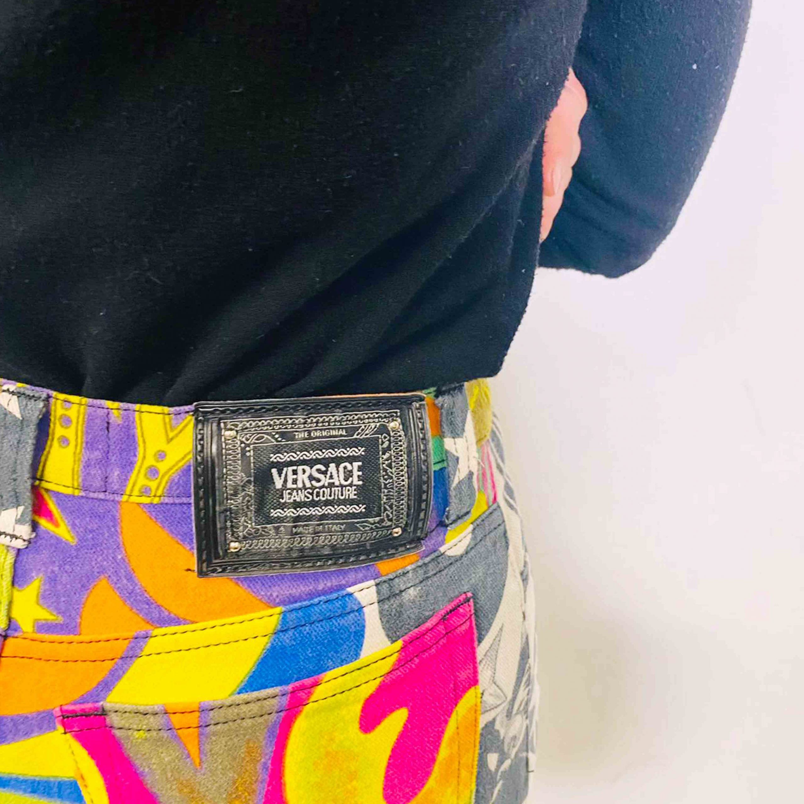 Versace Jeans Couture Versace 1980s New York Manhattan Liberty PopArt Pants Size 24" / US 00 / IT 34 - 5 Thumbnail