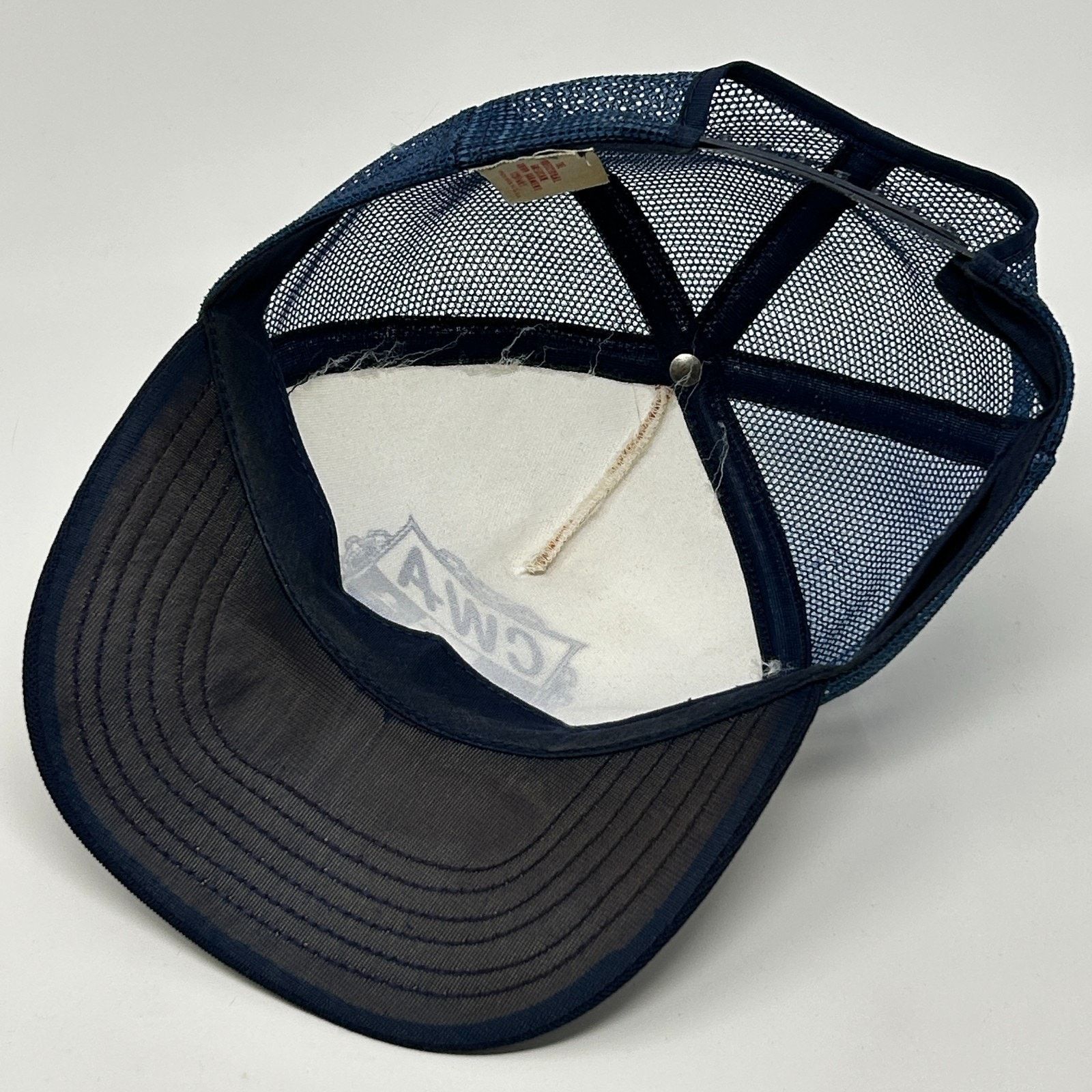 Vintage Vintage 80s CWA Communications Workers Trucker Hat Cap Blue Size ONE SIZE - 4 Thumbnail