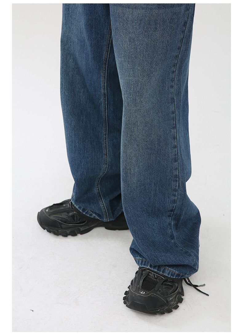 Japanese Brand × Jean Dark blue washed large pocket straight denim trousers Size US 32 / EU 48 - 5 Thumbnail