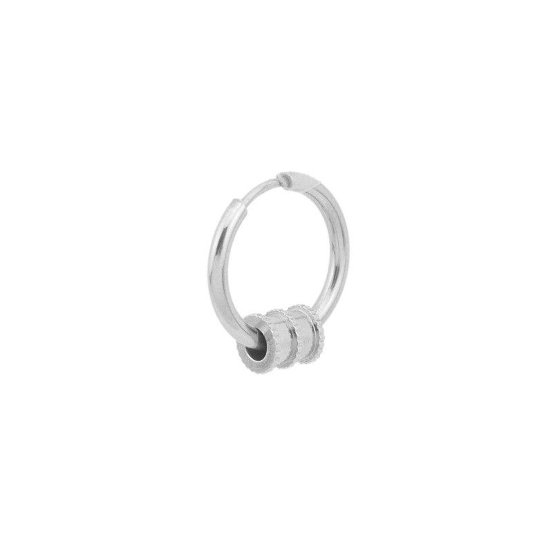 Jewelry × Sterling Silver Hip-hop Earrings One Pairs Chrome Jewelry Size ONE SIZE - 5 Thumbnail