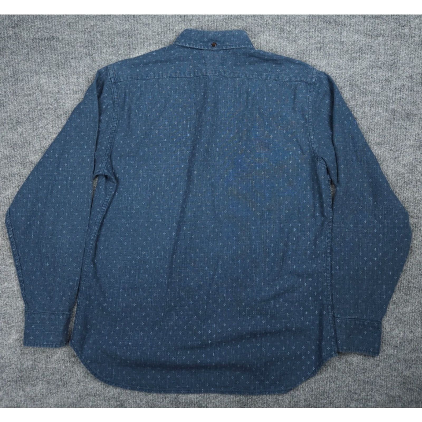 Taylor Stitch Taylor Stitch Flannel Shirt Men's 42 Blue Geometric AOP Button Up Mid-Weight Size US XL / EU 56 / 4 - 4 Thumbnail