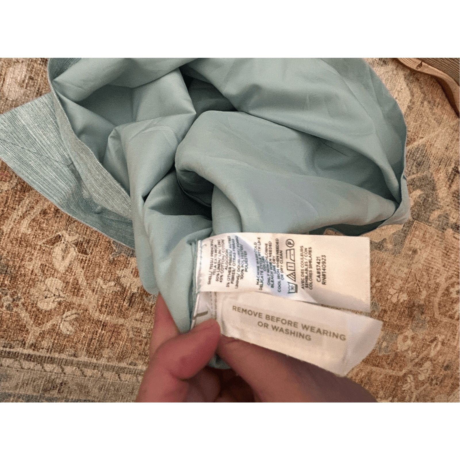 Loft LOFT Linen SEA BLUE W/ SILVER, Button, Mini Skirt, SIZE 8 Size 30" / US 8 / IT 44 - 8 Thumbnail