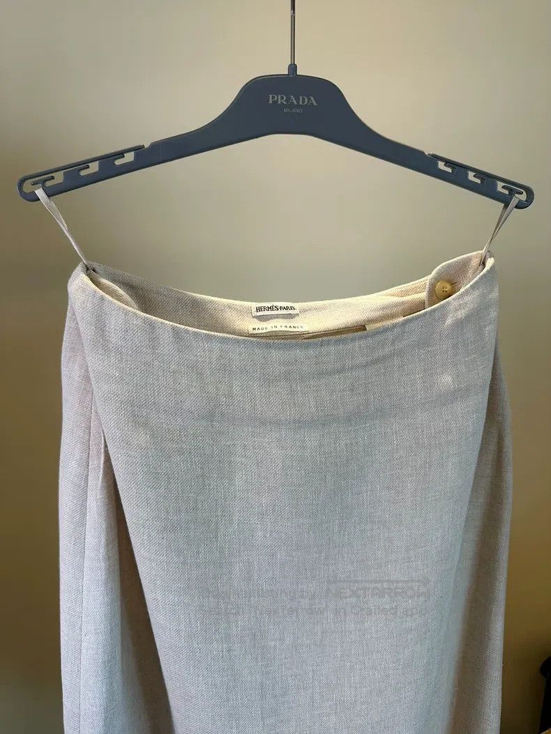 Hermes 100% linen skirt