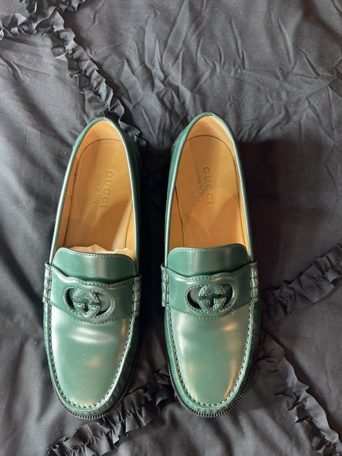 Gucci Gucci Millennial Ribot Loafers - Green Leather Size US 10 / EU 43 - 7 Thumbnail