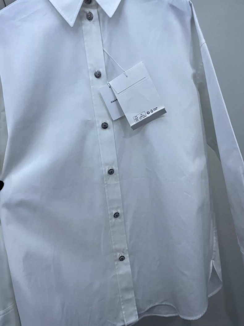 Chanel Chanel 24S new white long-sleeved shirt 2504-Nextarrow Size XXS / US 00 / IT 34 - 4 Thumbnail