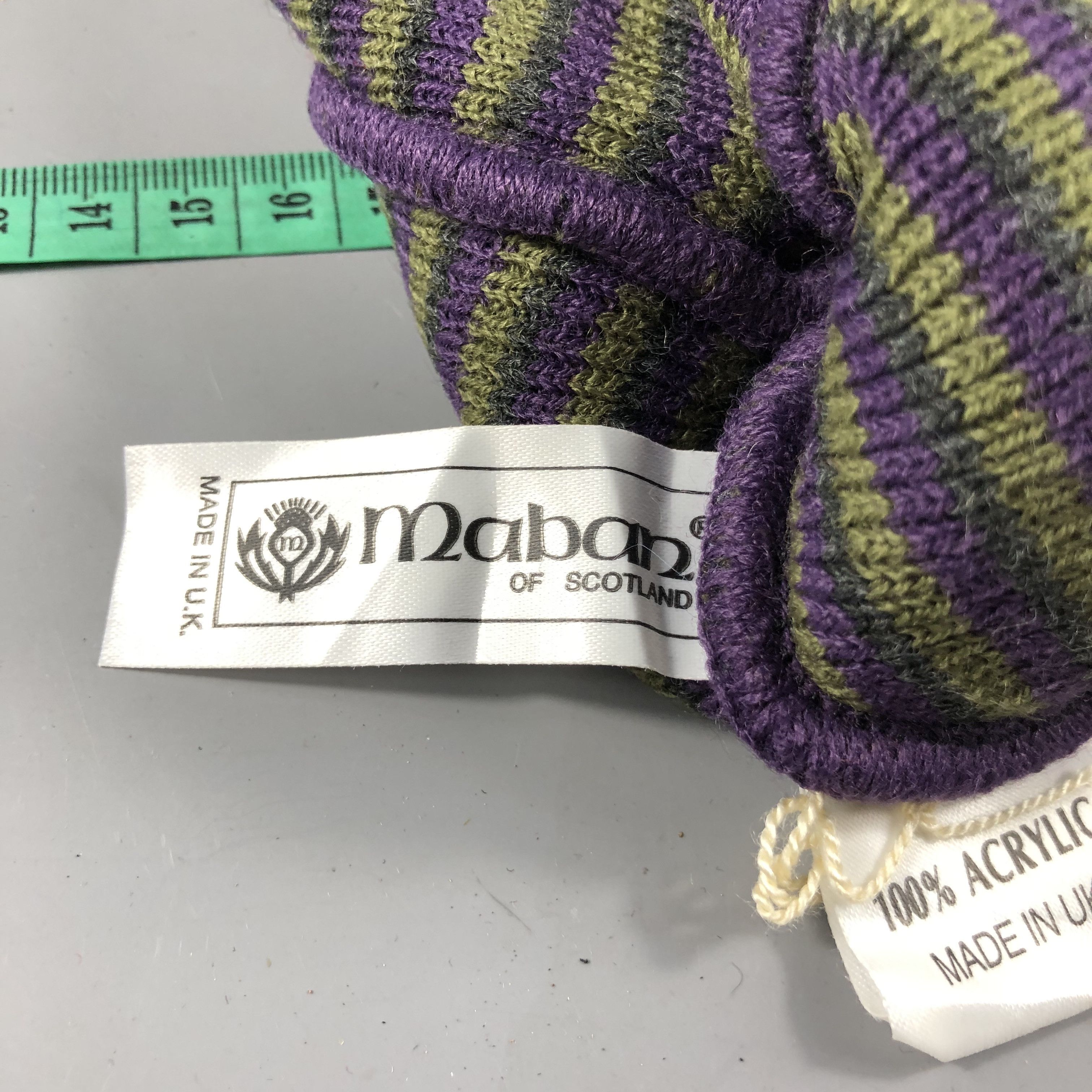 Vintage Maban of Scotland Striped Beanie Snowcap Snow Hat B842 Size ONE SIZE - 4 Thumbnail