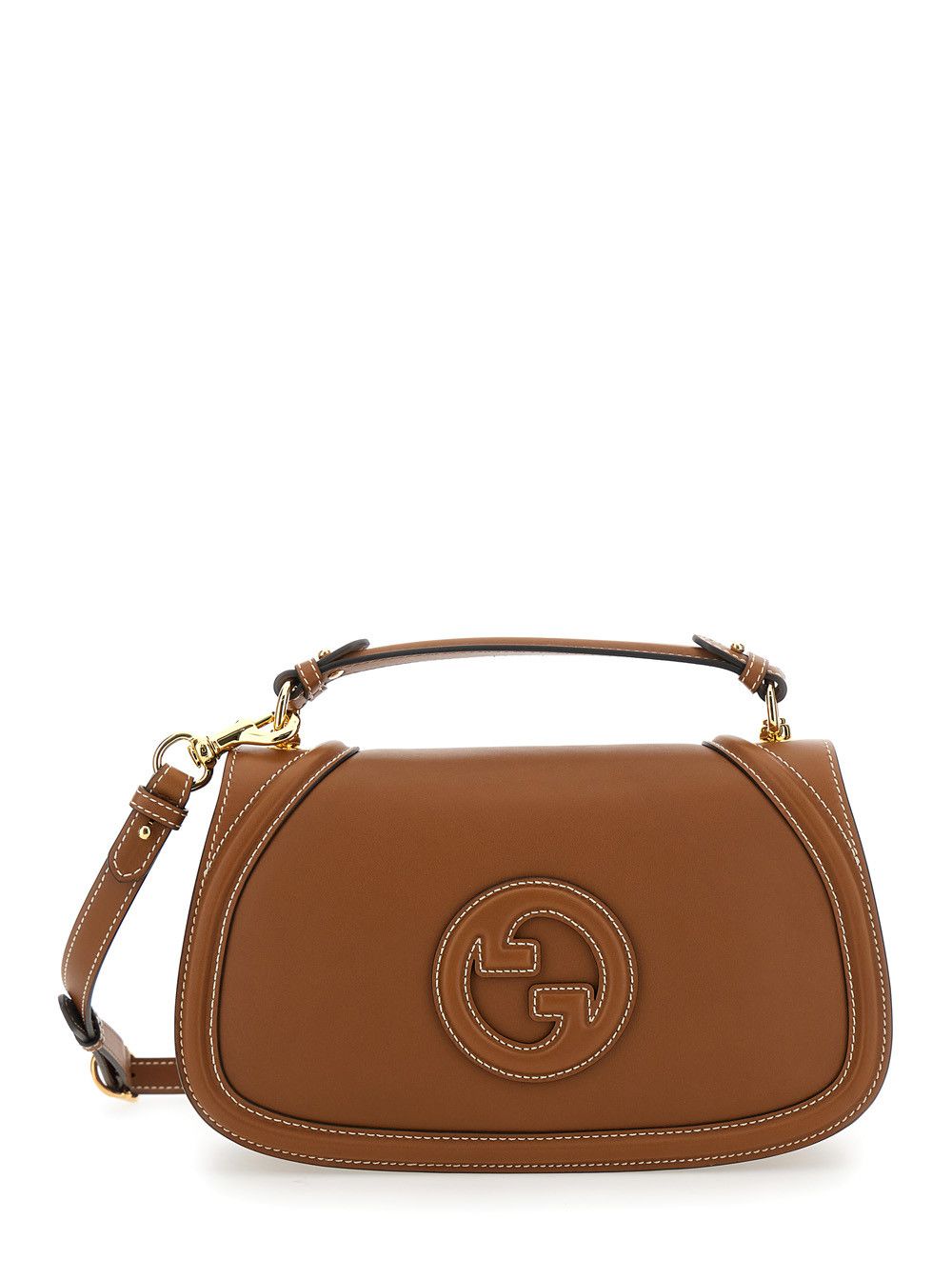 Gucci 'Blondie' Brown Handbag with Logo Detail on Front in Leather Woman Size ONE SIZE - 1 Thumbnail
