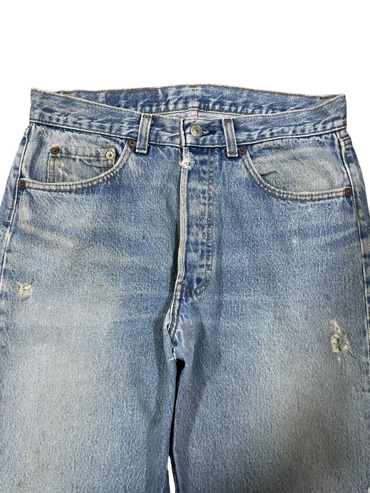 Levi's Vintage Clothing Vintage 80s Levi’s 501 Straight Cut Blue Wash Denim #546 Size US 31 - 5 Thumbnail