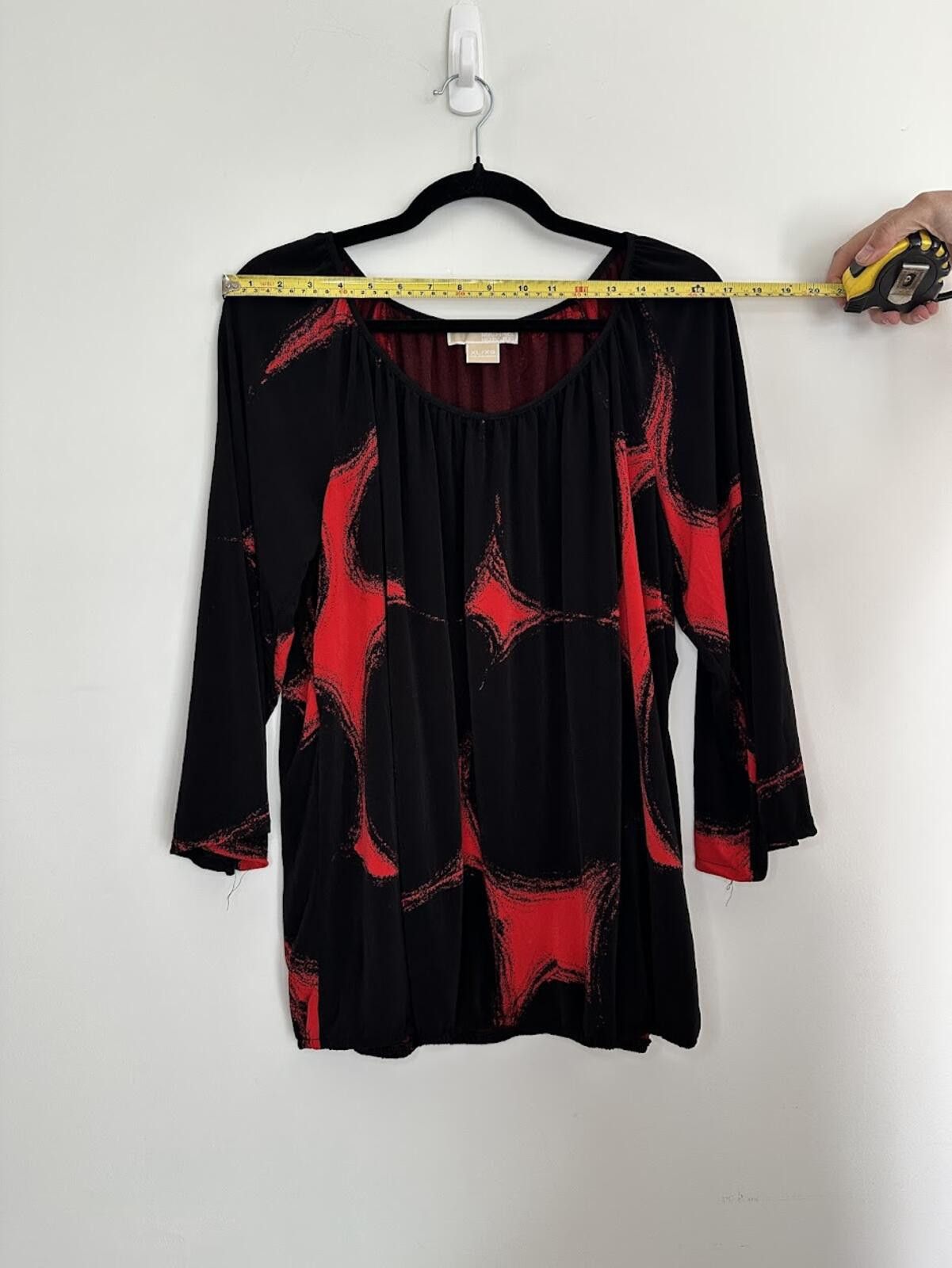 Michael Kors MICHAEL Michael Kors Red & Black Blouse - Sz. XL Size XL / US 12-14 / IT 48-50 - 3 Thumbnail