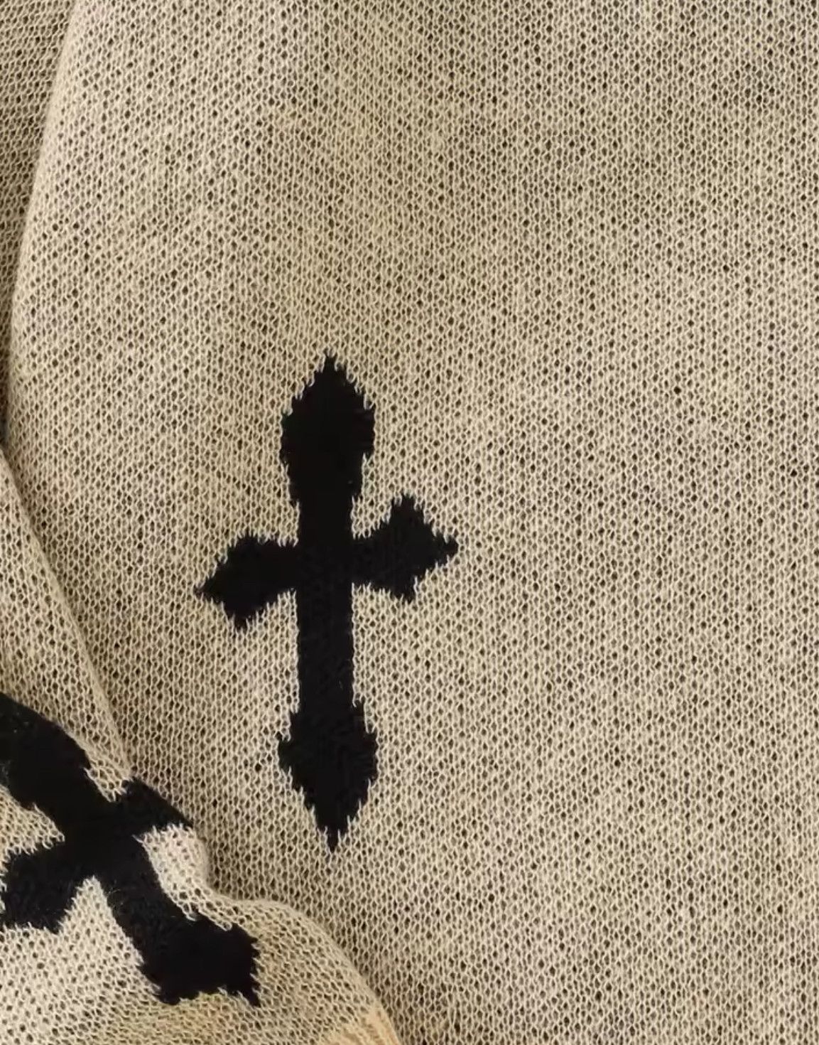 Japanese Brand Abstract Starry Sky Cross Sweater Jacquard Knit Sweatshirt Size US XL / EU 56 / 4 - 6 Thumbnail