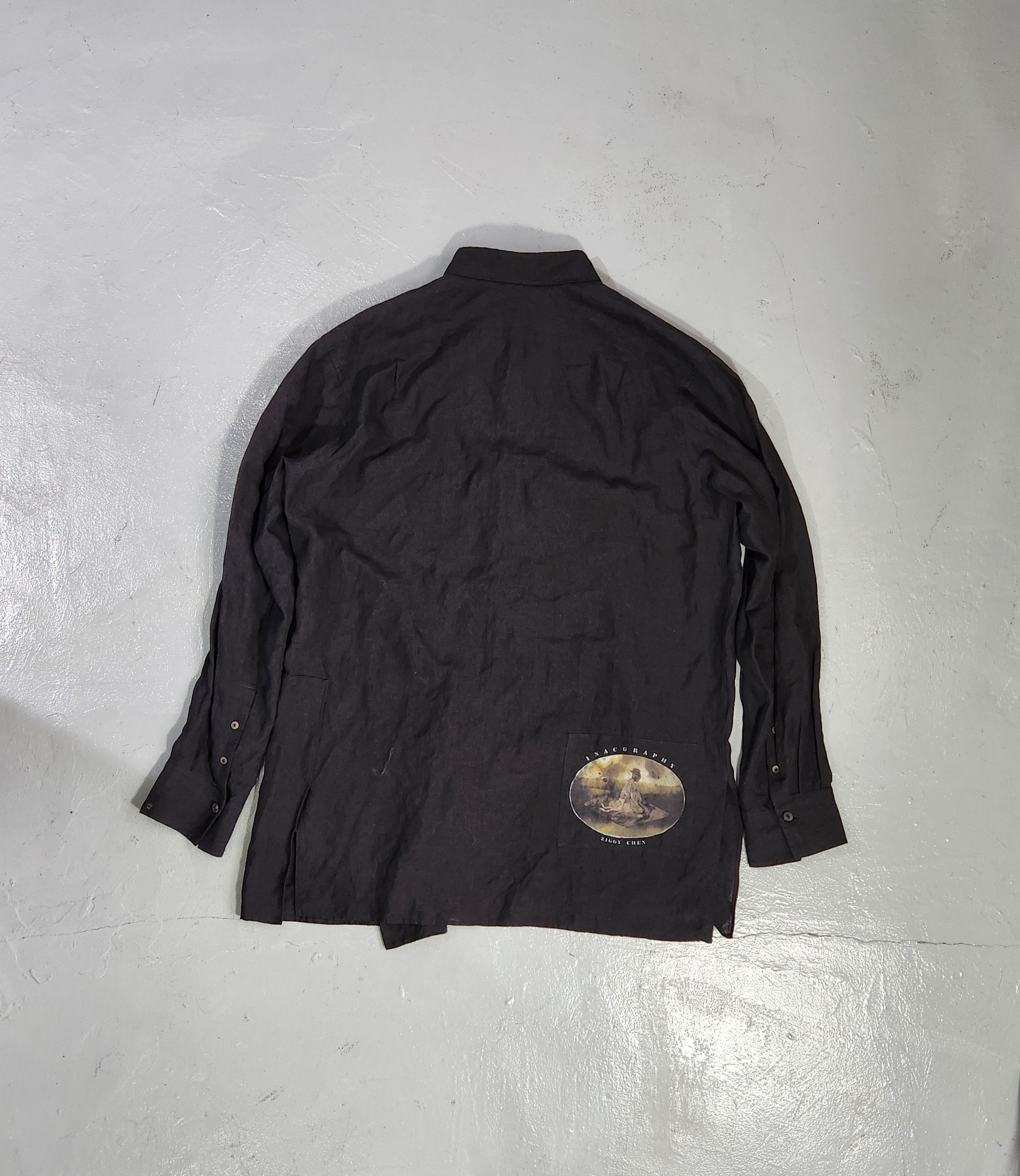 Ziggy Chen Ziggy Chen SS2022 Assemble patchworks cupro shirt Size US M / EU 48-50 / 2 - 5 Thumbnail