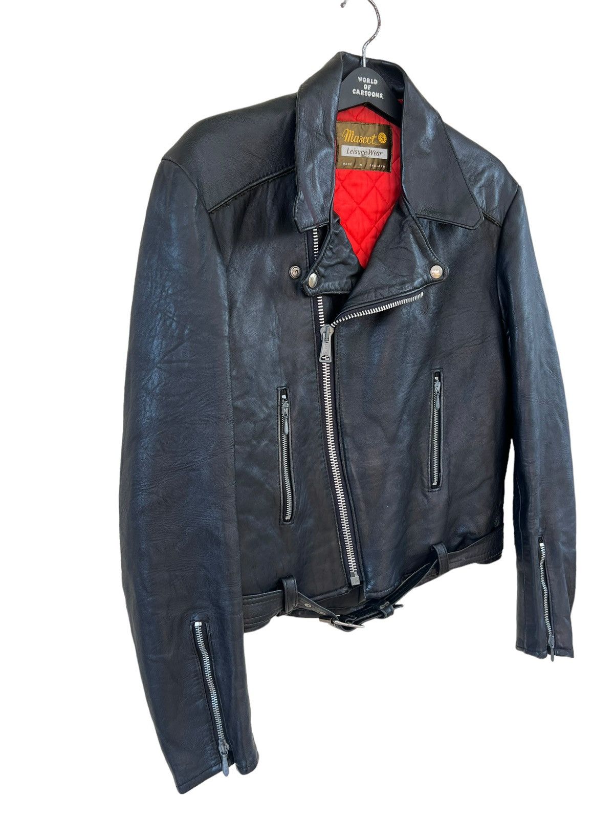 Vintage Vintage 70s Mascot England Black Leather Rider Jacket Racer Size US L / EU 52-54 / 3 - 10 Thumbnail