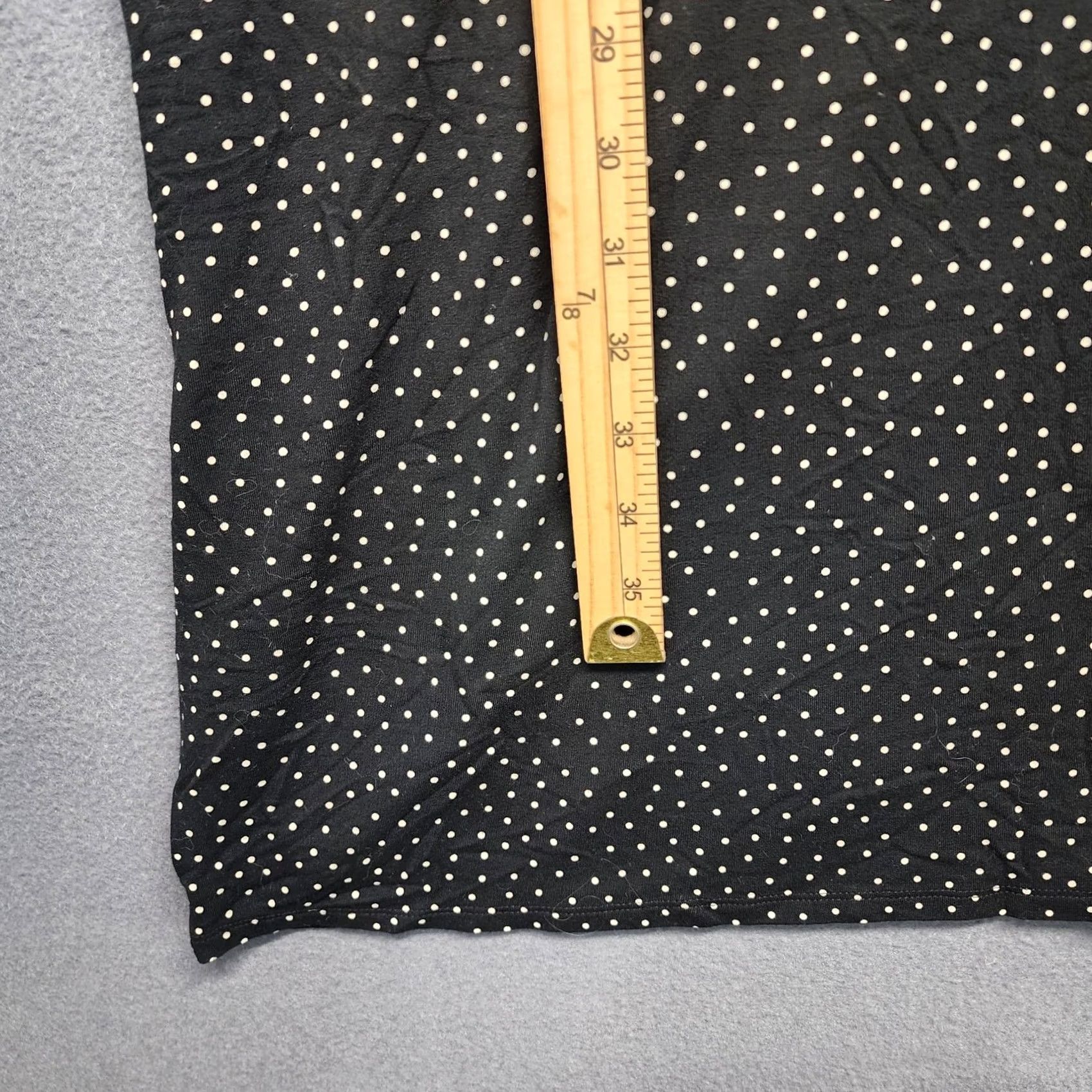J. Jill VINTAGE J. Jill Wearever Collection Dress 2XL Black Polka Dot Shift Short Sleeve Pockets Midi Women Mens? Size XXL / US 16-18 / IT 52-54 - 6 Thumbnail