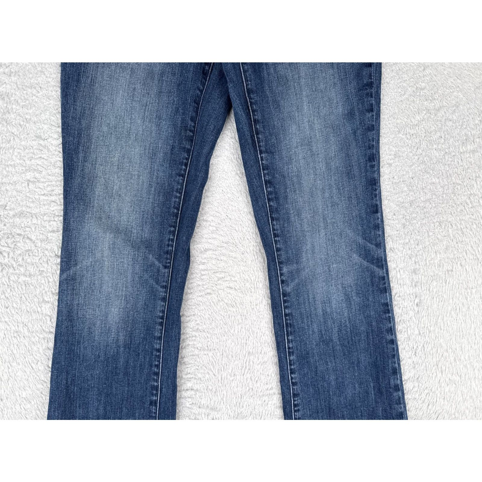 Vintage Simply Vera Vera Wang Jeans Womens 2 Blue Mid Rise Button Fly Distressed Bootcut Size 26" / US 2 / IT 38 - 3 Thumbnail