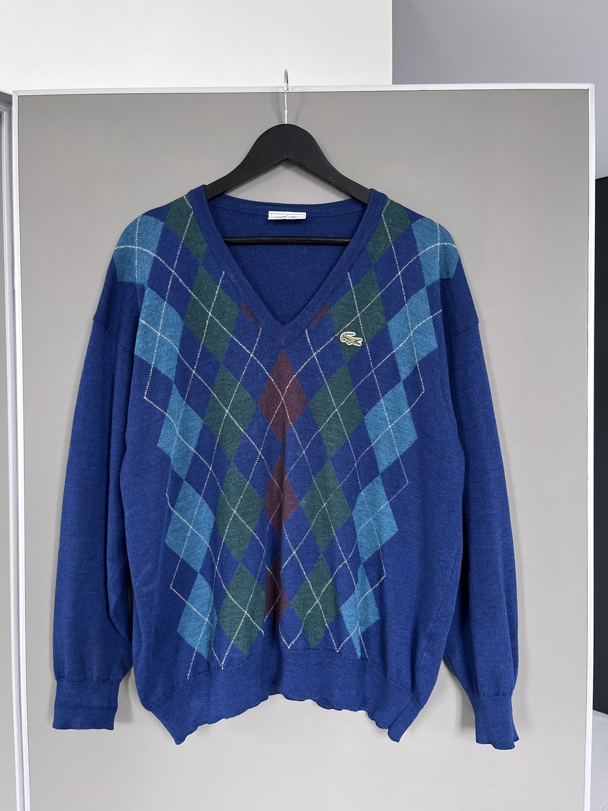 Lacoste Lacoste Vintage Argyle Diamonds Golf Sweater Jumper Size US XL / EU 56 / 4 - 1 Thumbnail