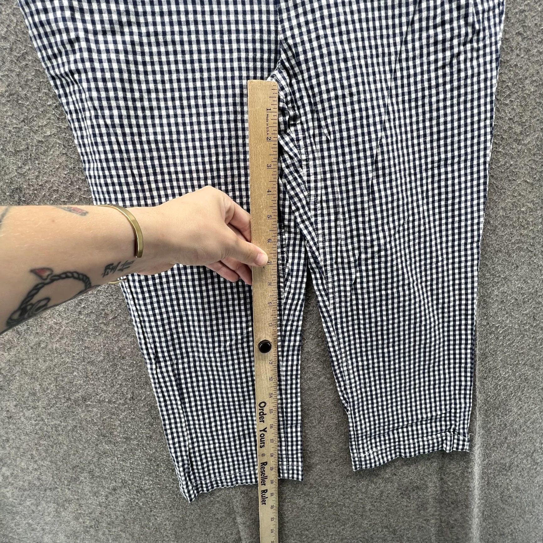 Ralph Lauren Lauren Active Ralph Lauren Pants Womens 4 Blue Check Capri Stretch Casual Size 27" / US 4 / IT 40 - 7 Thumbnail