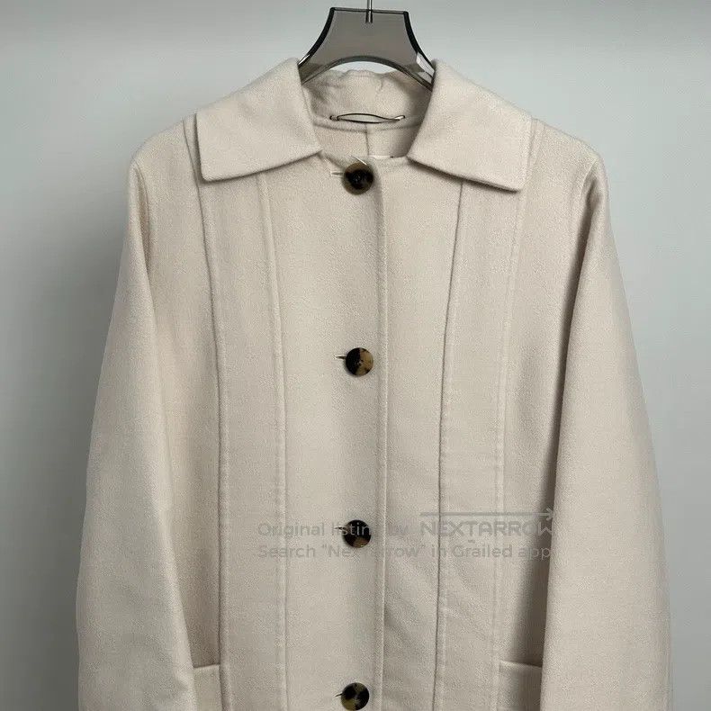 Hermes Hermes Beige Cashmere Lapel Coat Size XXS / US 00 / IT 34 - 6 Thumbnail