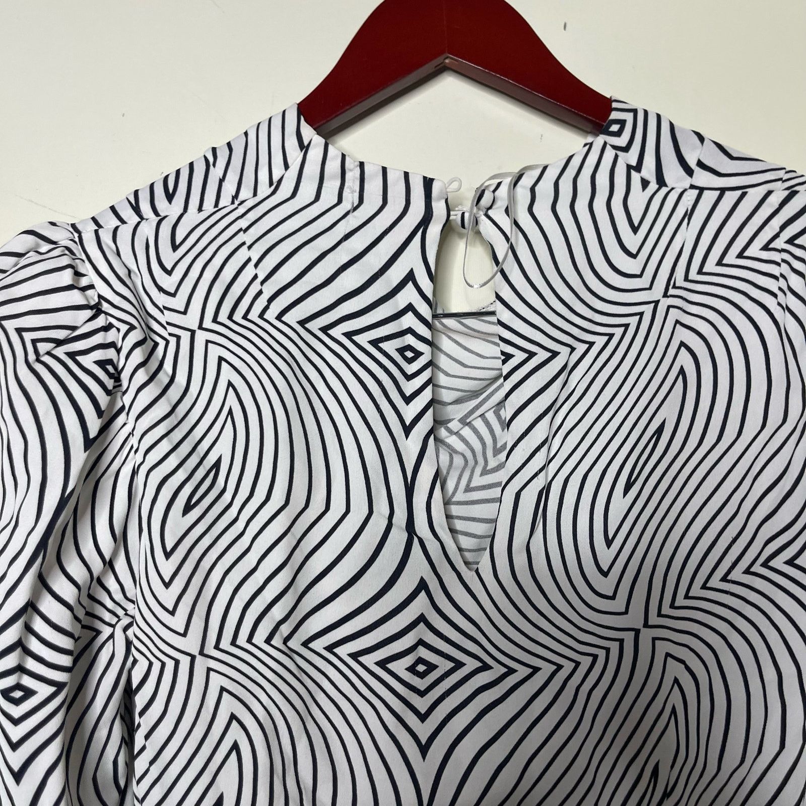 Other De La Vali Black White Trippy Bluemoon Top Blouse UK 10 US 6 Size M / US 6-8 / IT 42-44 - 5 Thumbnail