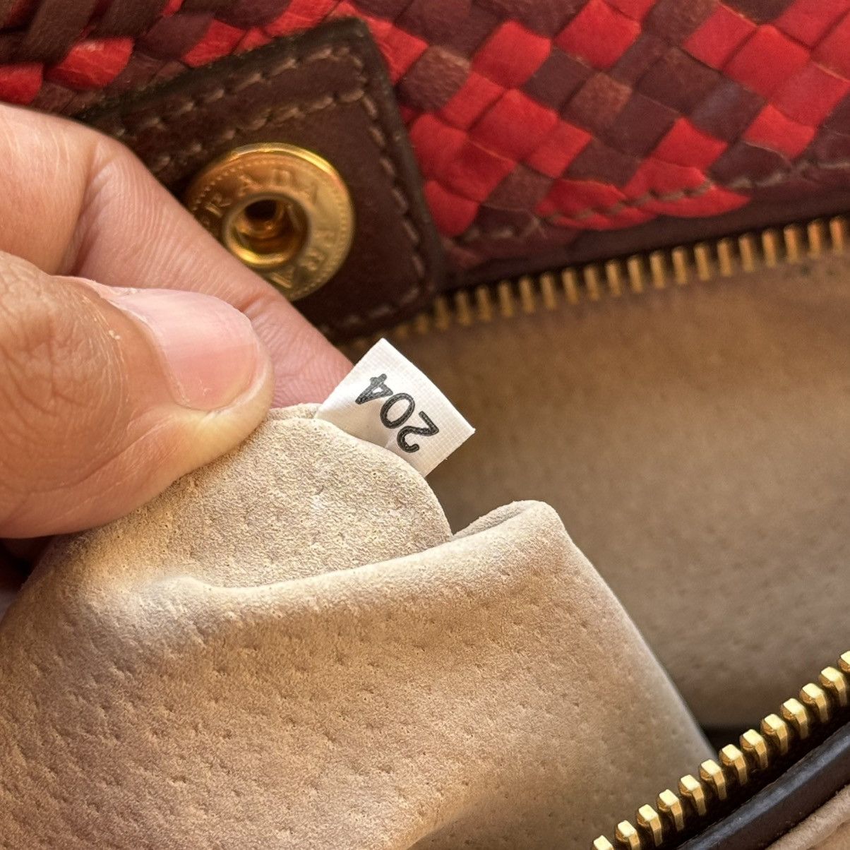 Prada Prada - Madras Leather Tote Bag Size ONE SIZE - 11 Thumbnail