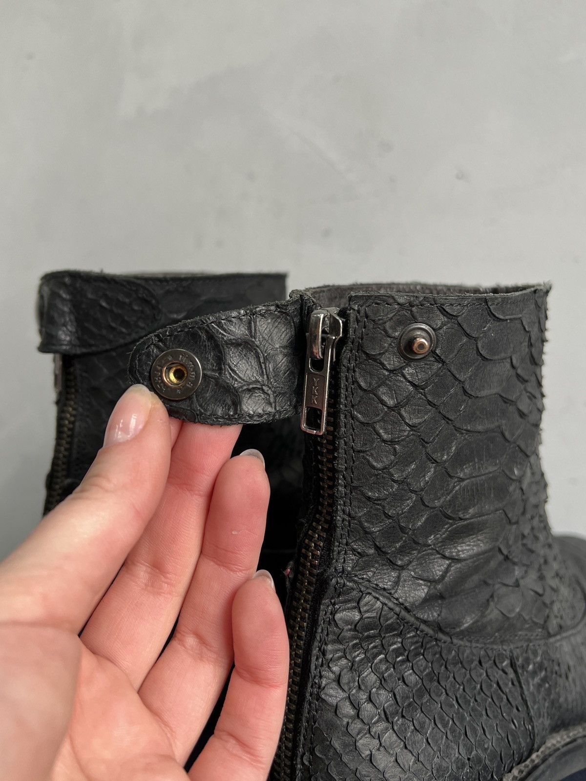 Hedi Slimane Python snake leather avant garde hedi slimane style boots Size US 7 / EU 40 - 7 Thumbnail