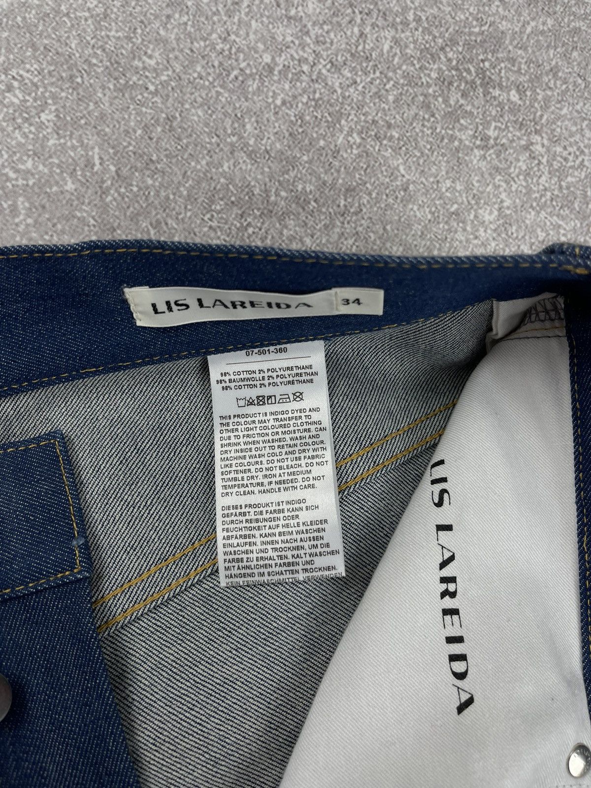 Japanese Brand Lis Lareida Lennox Straight Denim Jeans Japan Style Size 34 Size 34" / US 12 / IT 48 - 7 Thumbnail