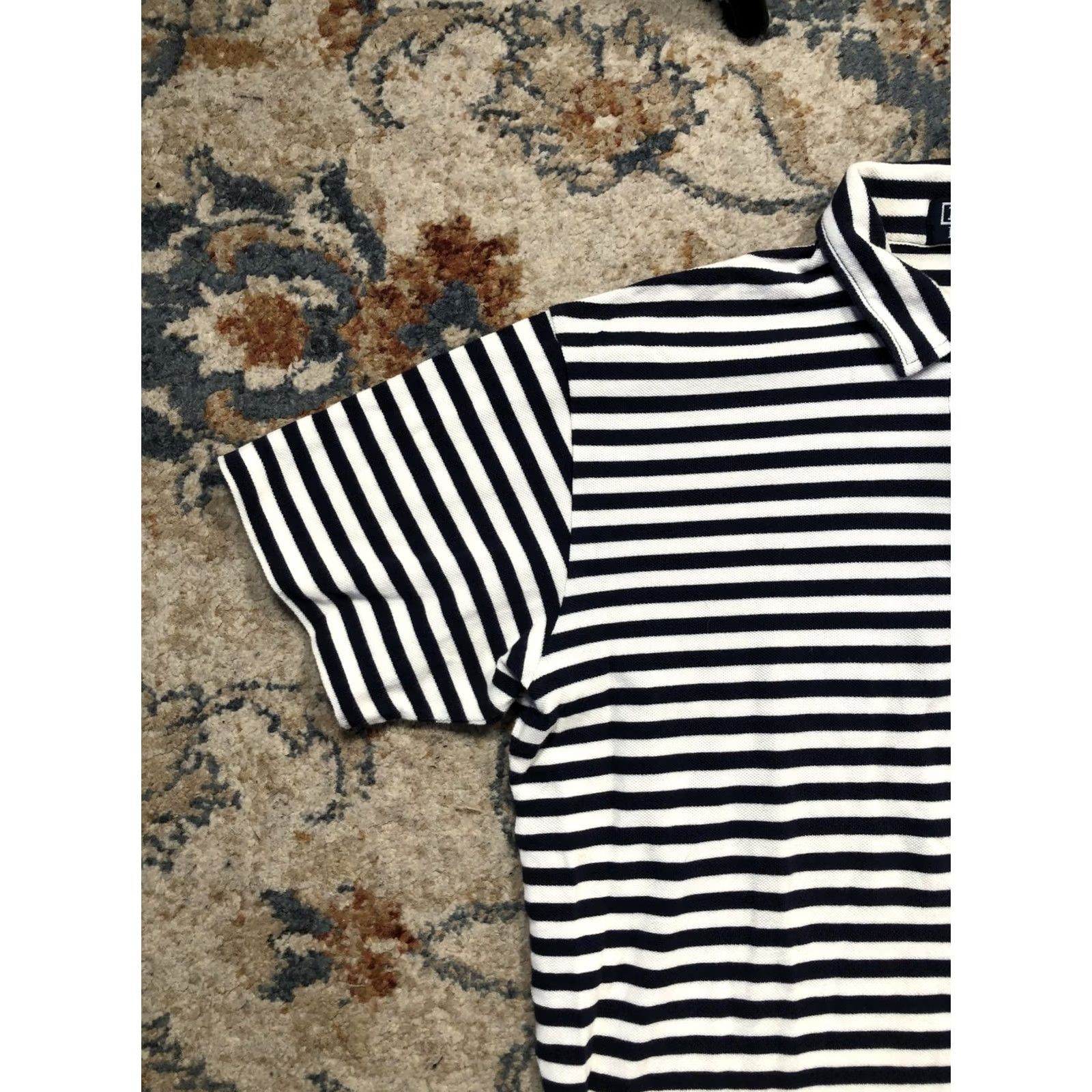 Polo Ralph Lauren Polo by Ralph Lauren Polo Shirt Mens M Blue White Stripe Pocket Nautical Shirt Size US M / EU 48-50 / 2 - 3 Thumbnail