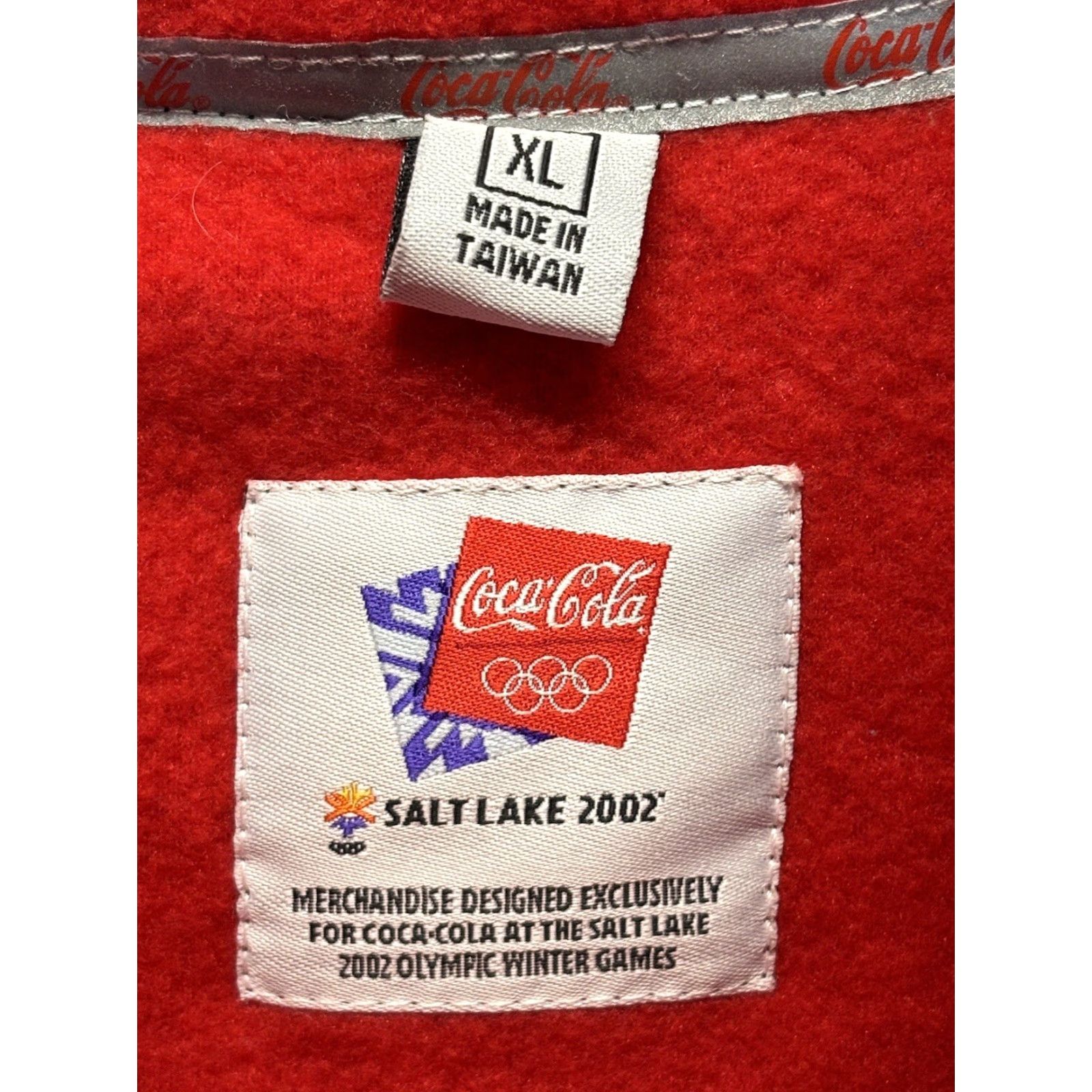 Vintage Vintage Coca Cola Salt Lake City Olympics Fleece Vest Jacket X-Large Red 2002 Size US XL / EU 56 / 4 - 5 Thumbnail