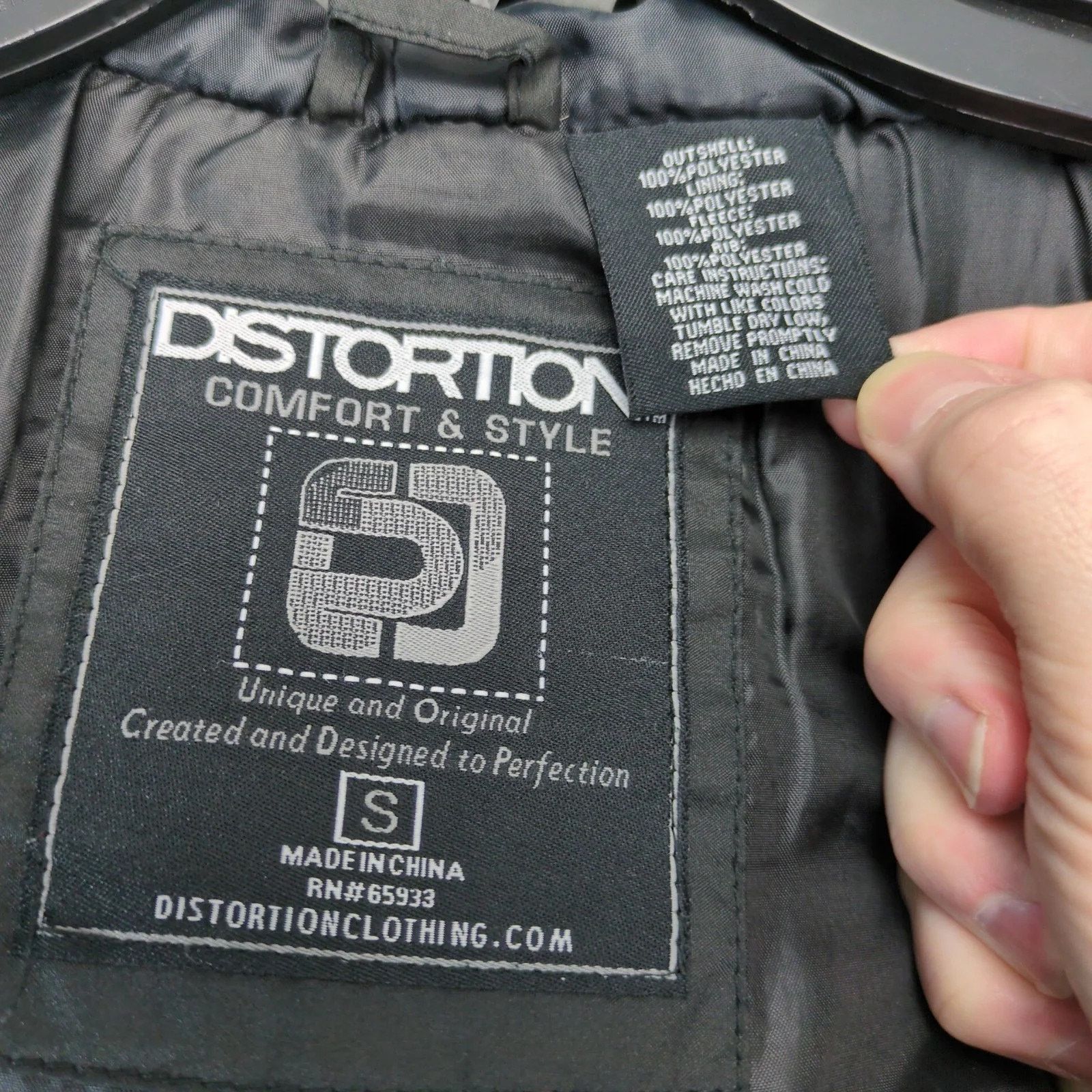 Other Distortion Black Puffer Jacket Men's S Knit Sleeves Full Zip Size US S / EU 44-46 / 1 - 4 Thumbnail