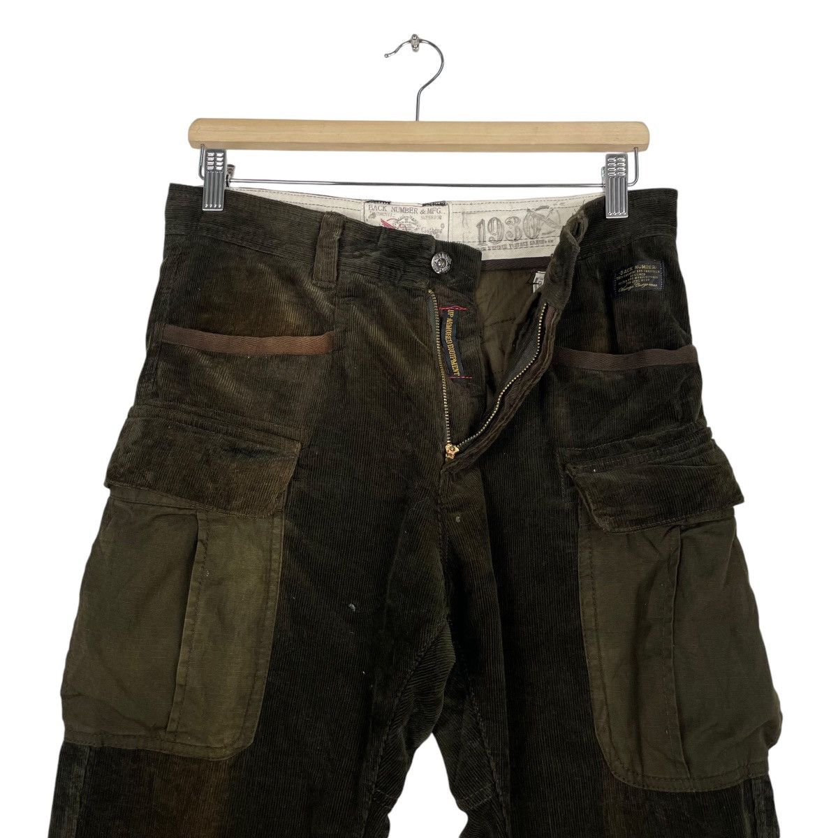 Beauty Beast × Hysteric Glamour × Japanese Brand 💥BACK NUMBER CORDUROY BONDAGE CARGO PANT Size US 30 / EU 46 - 12 Thumbnail