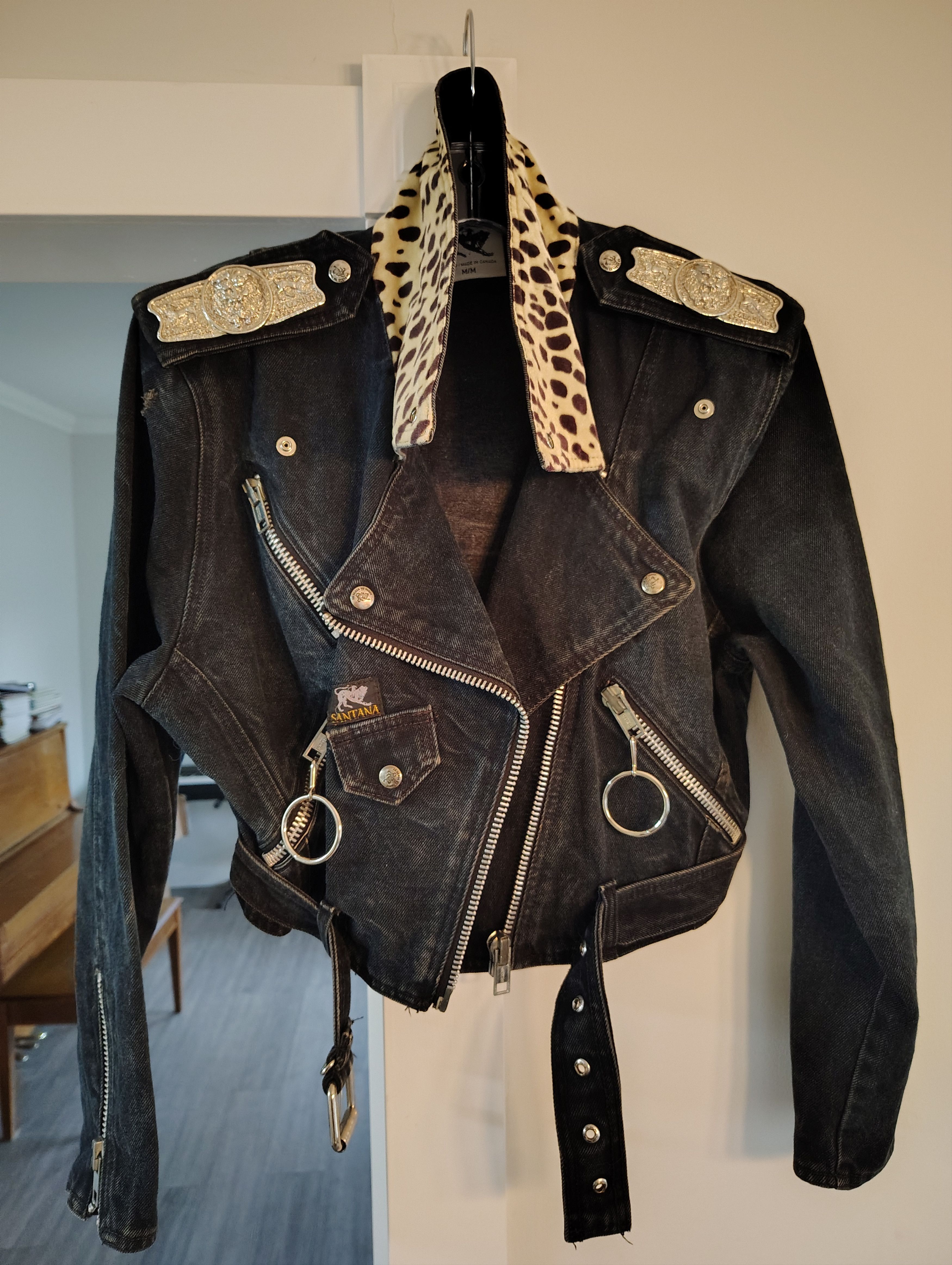 Parasuco Vintage Santana Rockers Denim Jacket Womens Medium Size M / US 6-8 / IT 42-44 - 9 Thumbnail