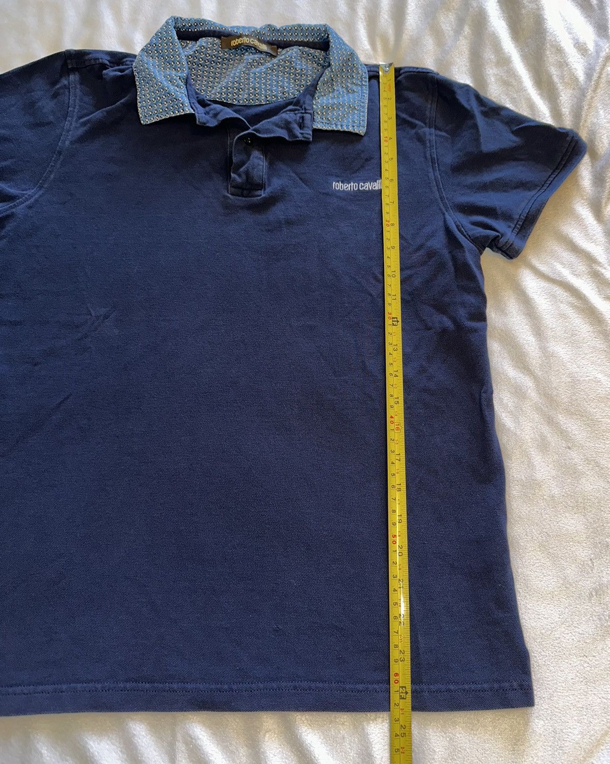 Roberto Cavalli Roberto Cavalli Polo Shirt Mens Blue S/S Casual-Size L Size US L / EU 52-54 / 3 - 2 Thumbnail