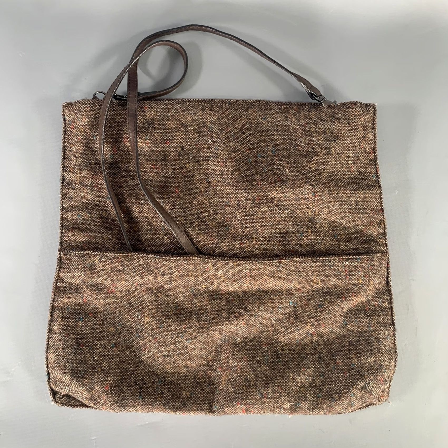 Bottega Veneta BOTTEGA VENETA Brown Rhinestones Wool Cross Body Handbag Size ONE SIZE - 3 Thumbnail