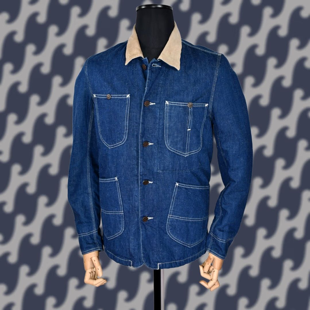 Lee LEE 101 FIRST JACKET CHORE Jacket M Blue Denim 100% Cotton Lined Vintage No N/A Men Jacket Size US M / EU 48-50 / 2 - 1 Thumbnail