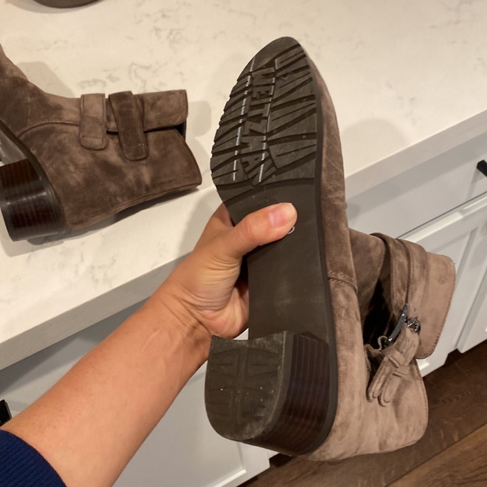 Stuart Weitzman STUART WEITZMAN 'Strapduo' Short Boot SUEDE booties sz 9 Size US 9 / IT 39 - 8 Thumbnail