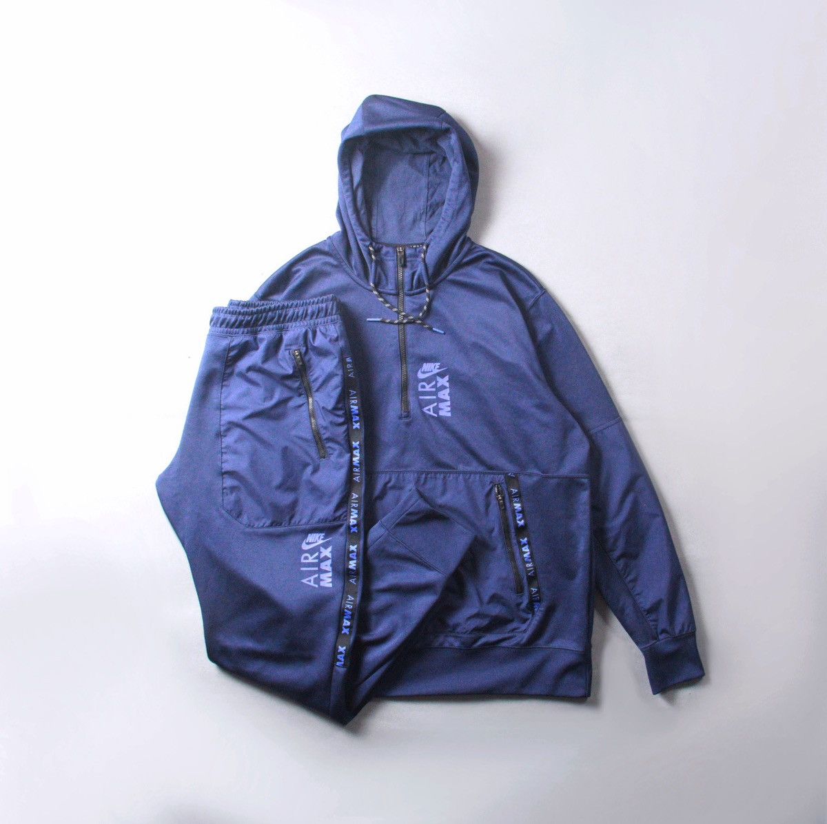 image of Nike Air Max Track Suit Top Pants Hoodie Jacket 90's L in Blue, Men's (Size Large)