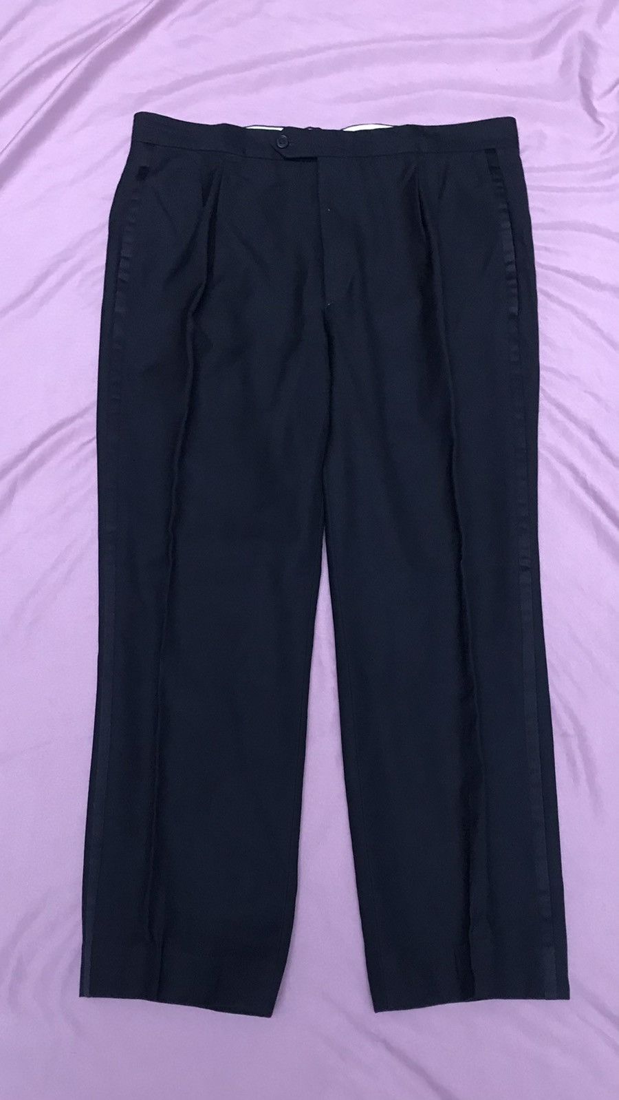 Other BLACK TUXEDO PANTS MADE OF MIDWEIGHT WOOL Size 42R - 1 Thumbnail