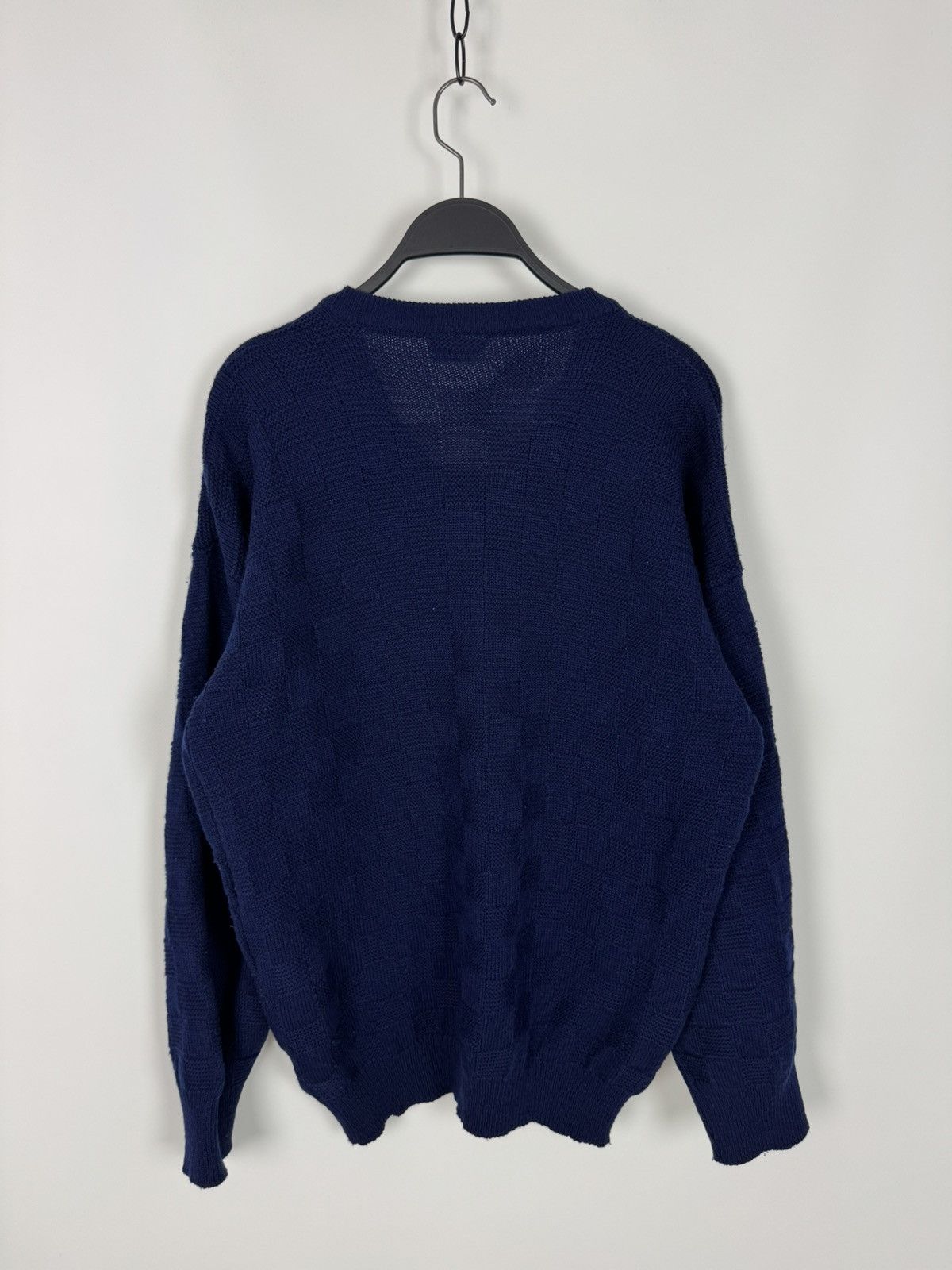Lacoste 1990’s Vintage Lacoste Club V-Neck Cable Knit Sweater Size US L / EU 52-54 / 3 - 12 Thumbnail