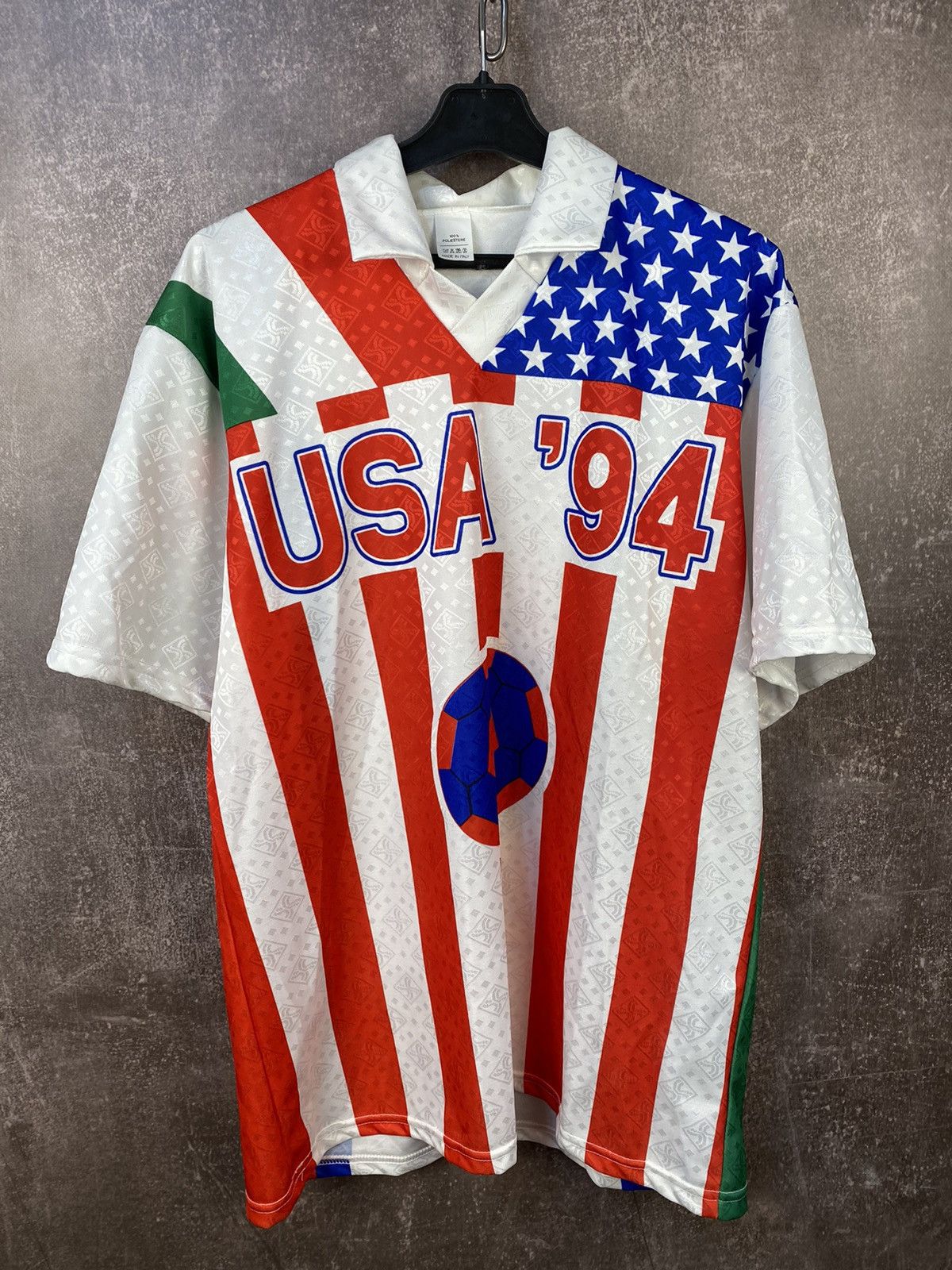 Vintage World Cup USA 94 Vintage T shirt Jersey USA Italy Size US XL / EU 56 / 4 - 1 Thumbnail