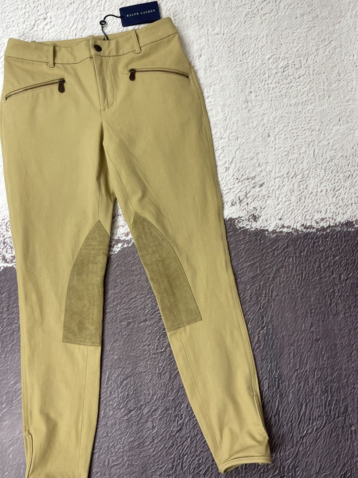 Polo Ralph Lauren Polo Ralph Lauren beige suede trim pants chinos Size 27" / US 4 / IT 40 - 4 Thumbnail